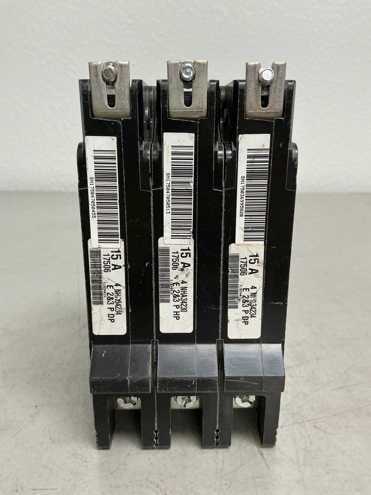 Used Square D EJB34015 3 Pole, 15 Amps, 480 Volts