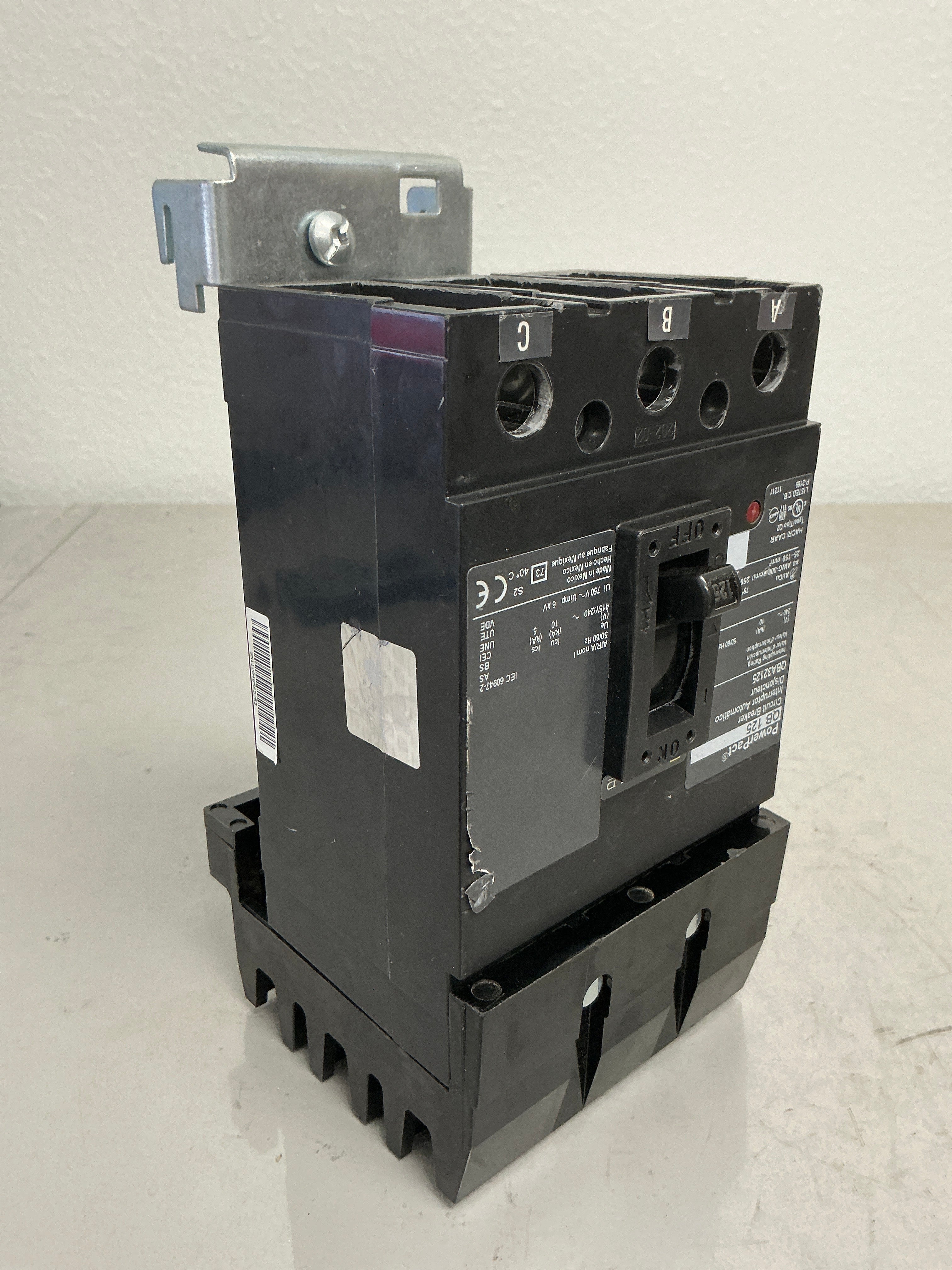 Used Square D QBA32125 3 Pole, 125 Amps, 240 Volts