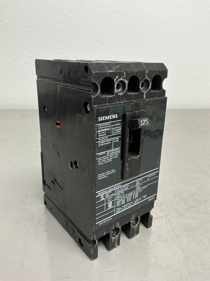 Used Siemens ED63S125A 3 Pole, 125 Amps, 600 Volts