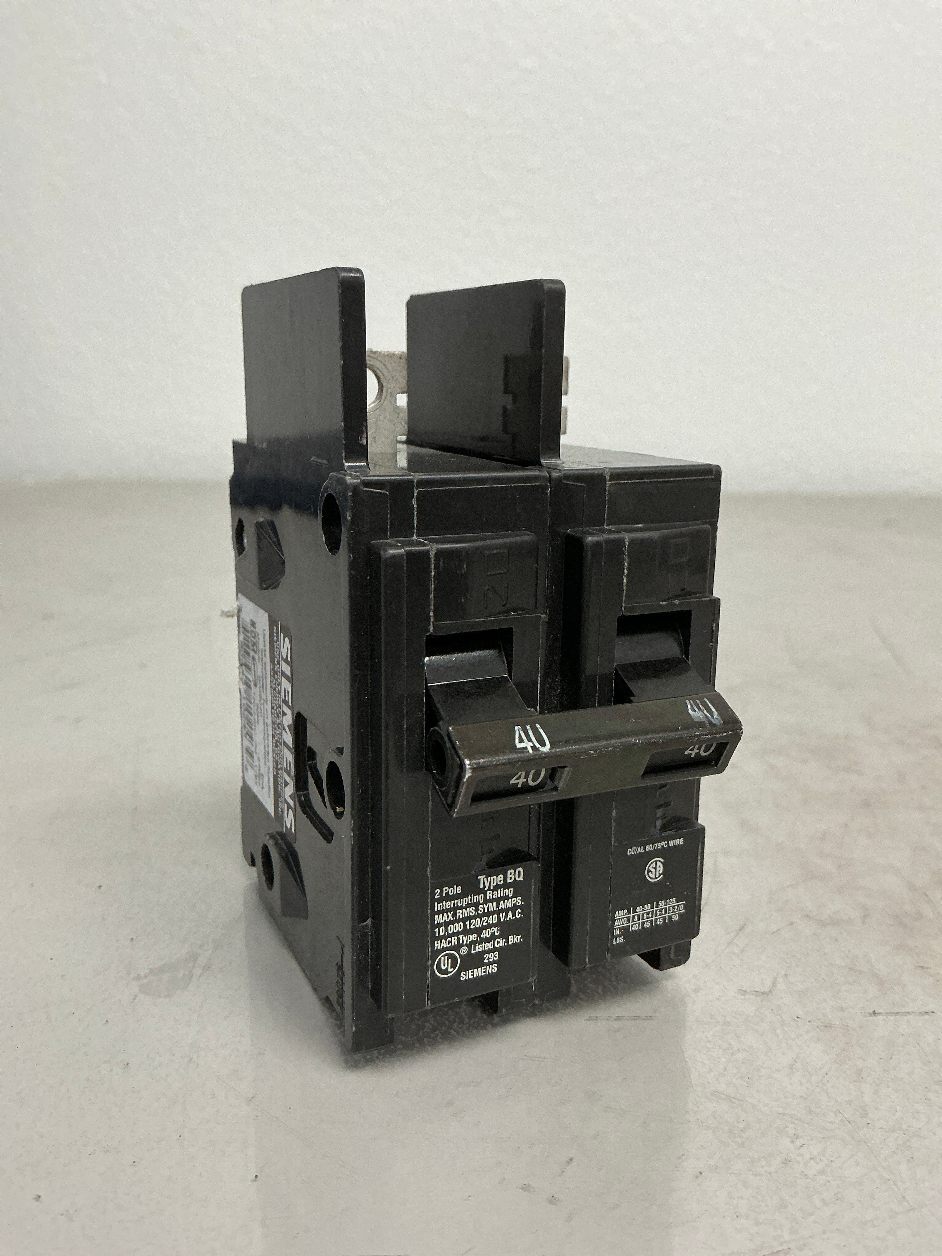 New Siemens BQ2B040 2 Pole, 40 Amps, 240 Volts