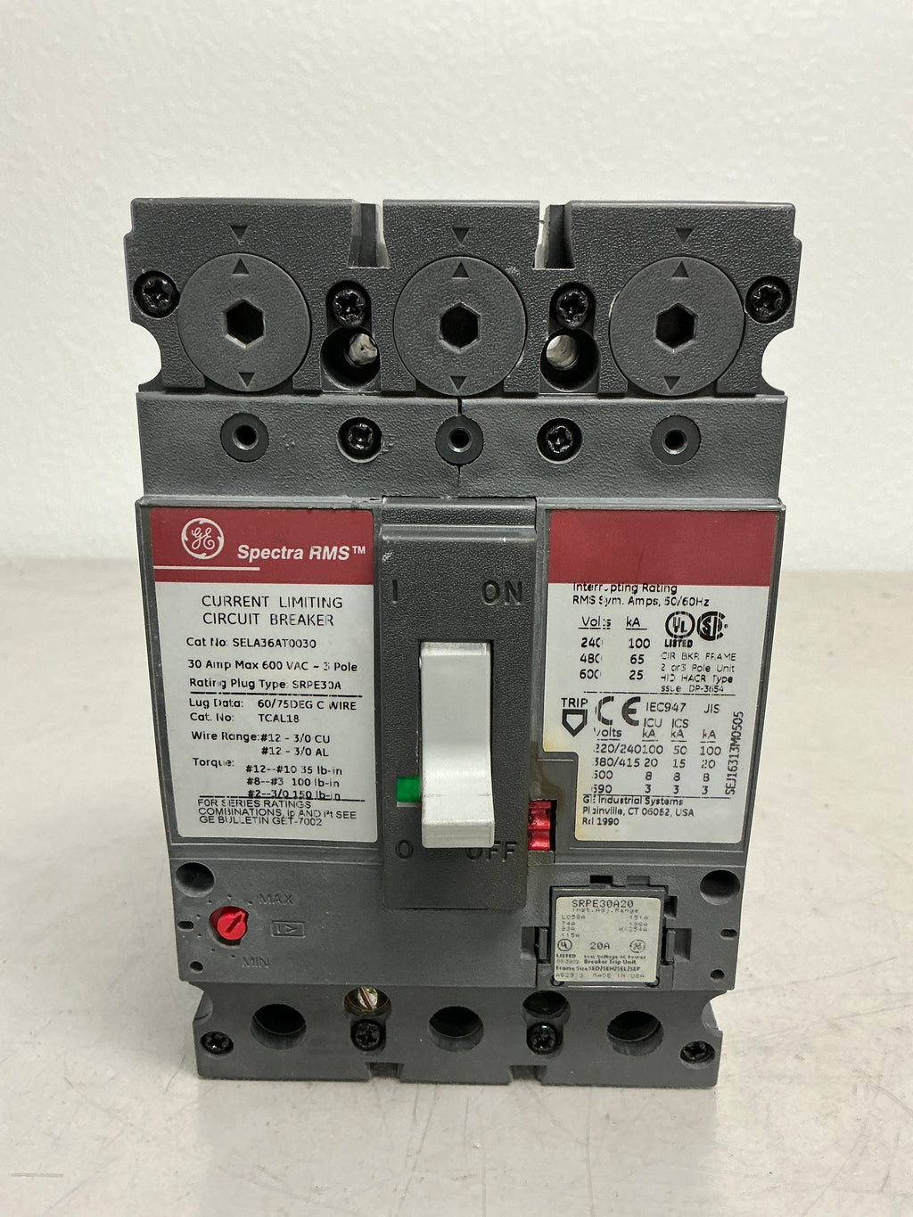 New SELA36AT0030 3 Pole, 30 Amps, 600 Volts