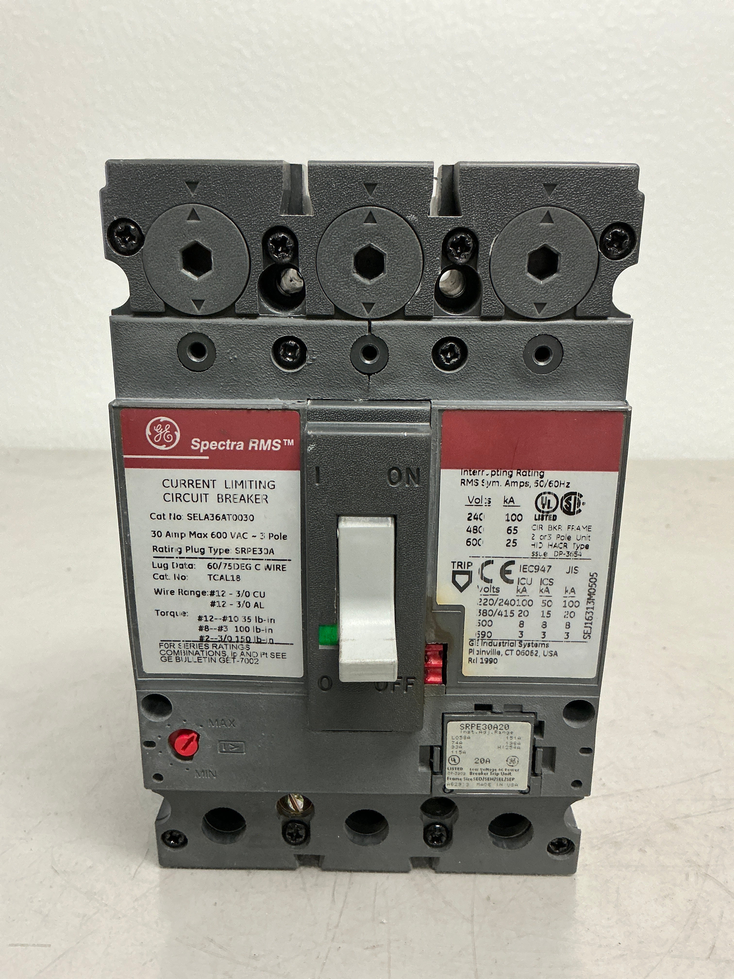 New SELA36AT0030 3 Pole, 30 Amps, 600 Volts