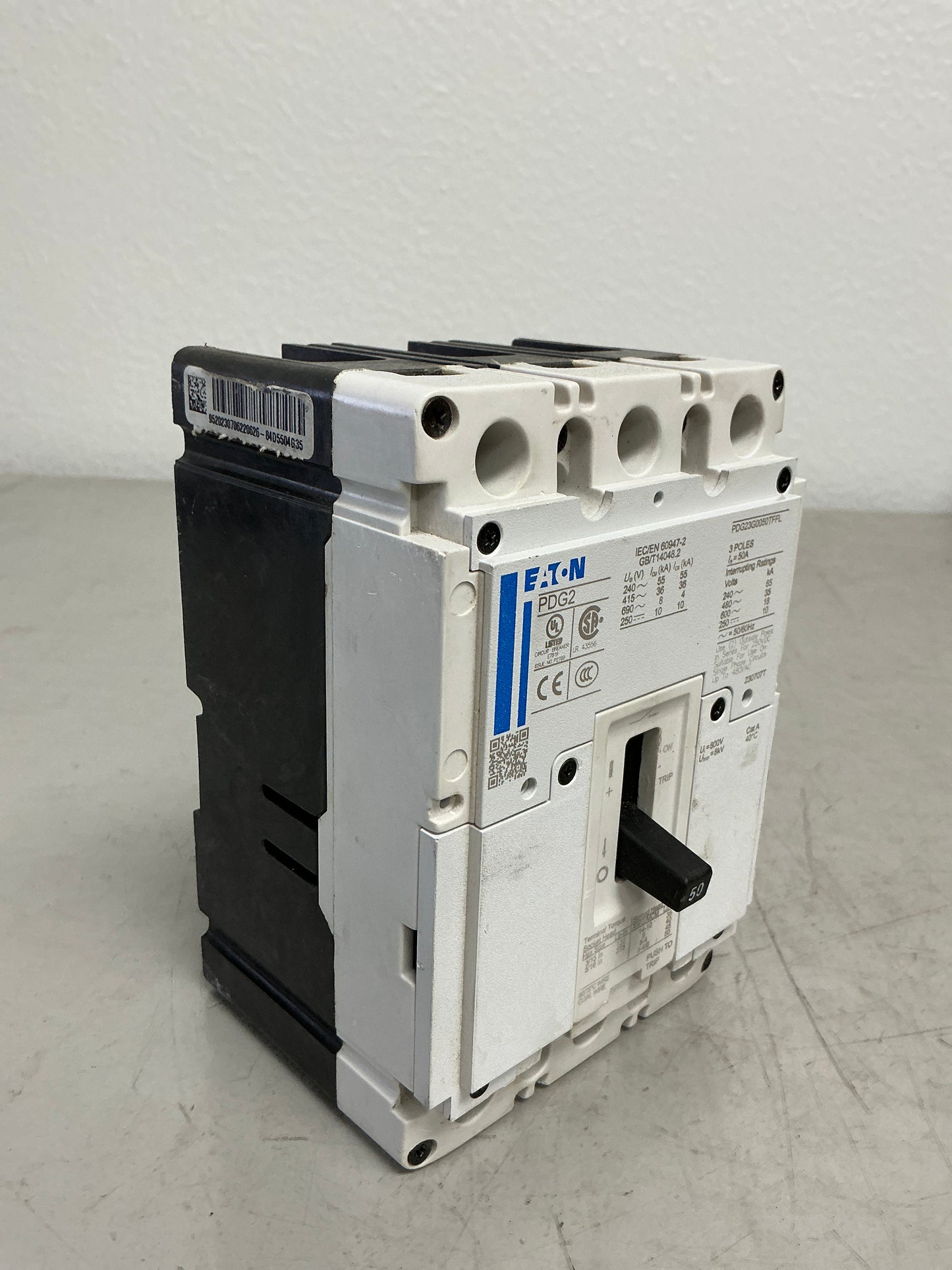 Used Eaton PDG23G0050TFFL 3 Poles, 50 Amps