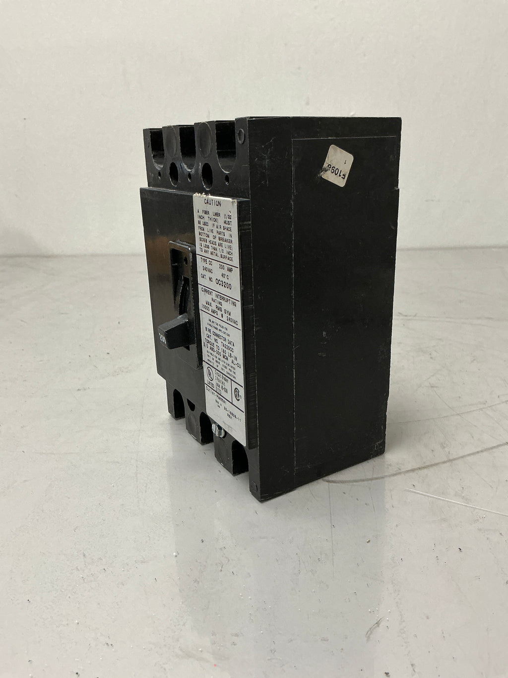Used Cutler-Hammer CC3200 3 pole, 200 Amps, 240 Volts, Circuit Breaker