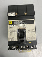 Used Square D FA36030 3 Pole, 30 Amps, 600 Volts