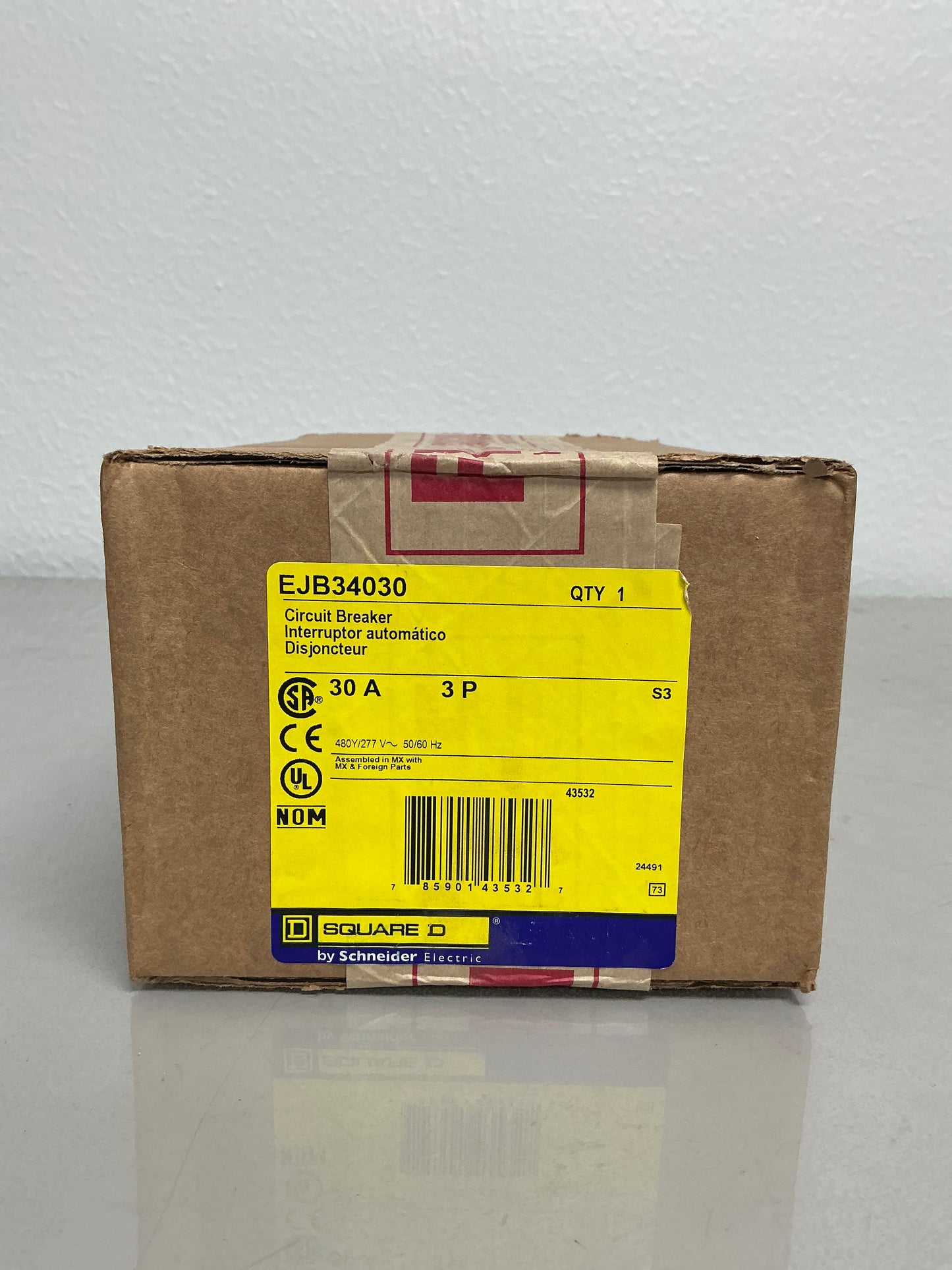 New Square D EJB34030 3 Poles, 30 Amps, 480 Volts