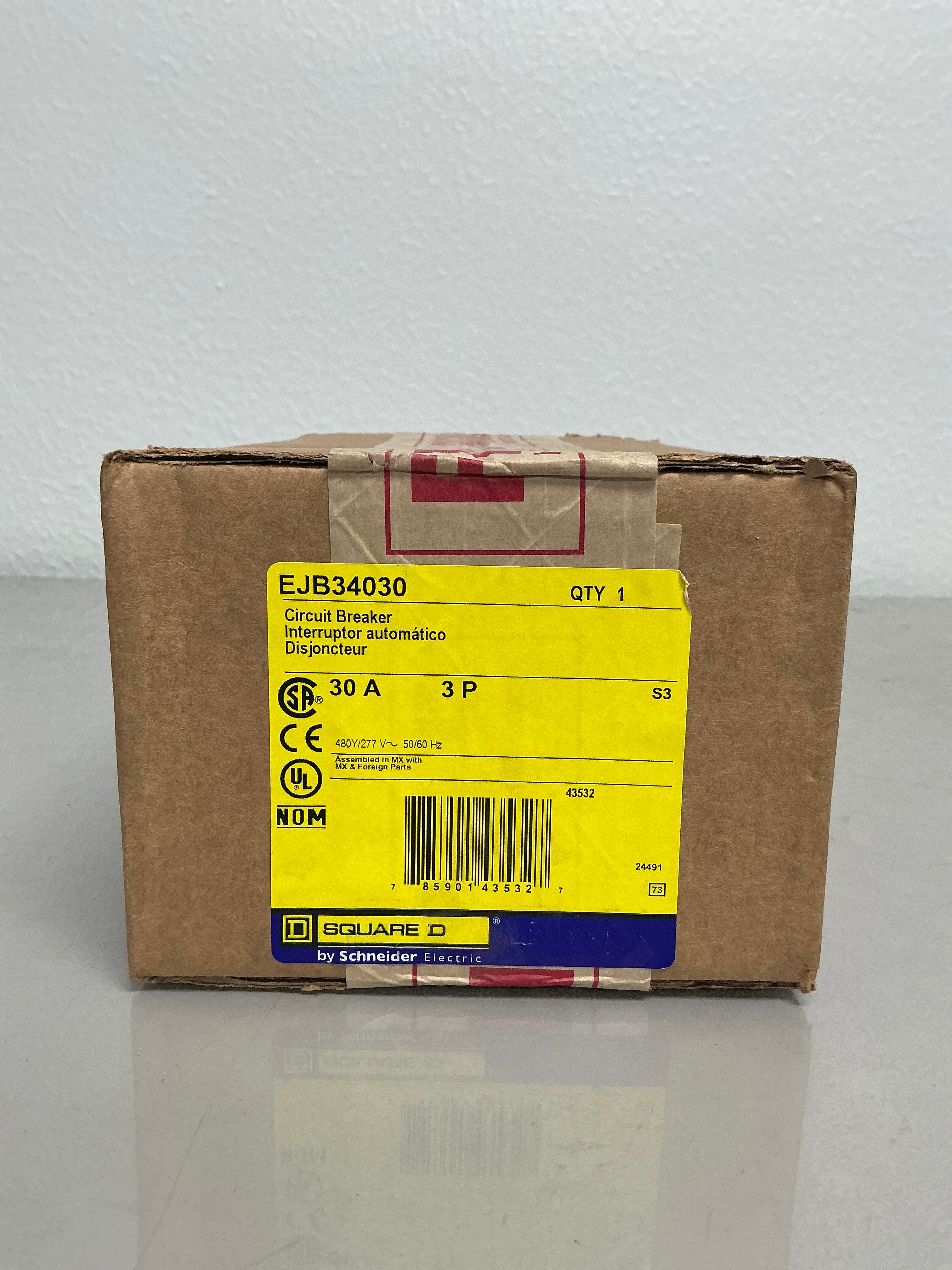 New Square D EJB34030 3 Poles, 30 Amps, 480 Volts