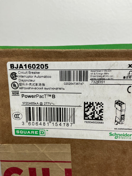 New BJA160205  1 Pole, 20 Amps, 277 Volts