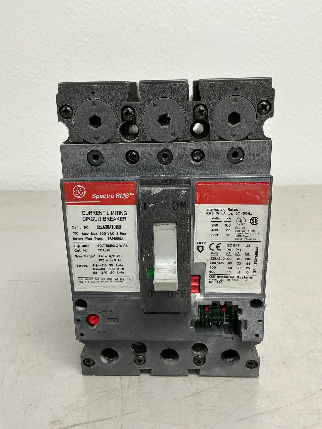 *CHIPPED* Used SELA36AT0150 3 Pole, 150 Amps, 600 Volts