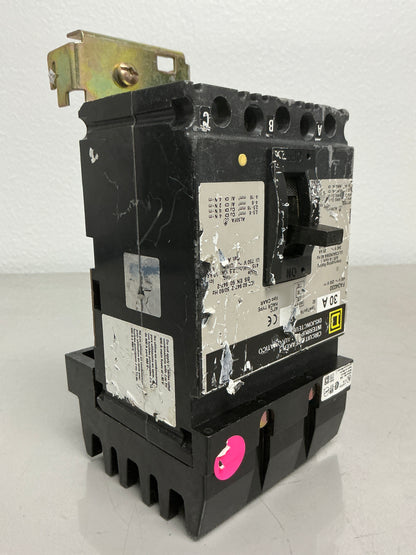 *CHIPPED* Used Square D FA34030 3 Pole, 480 Volts, 30 Amps