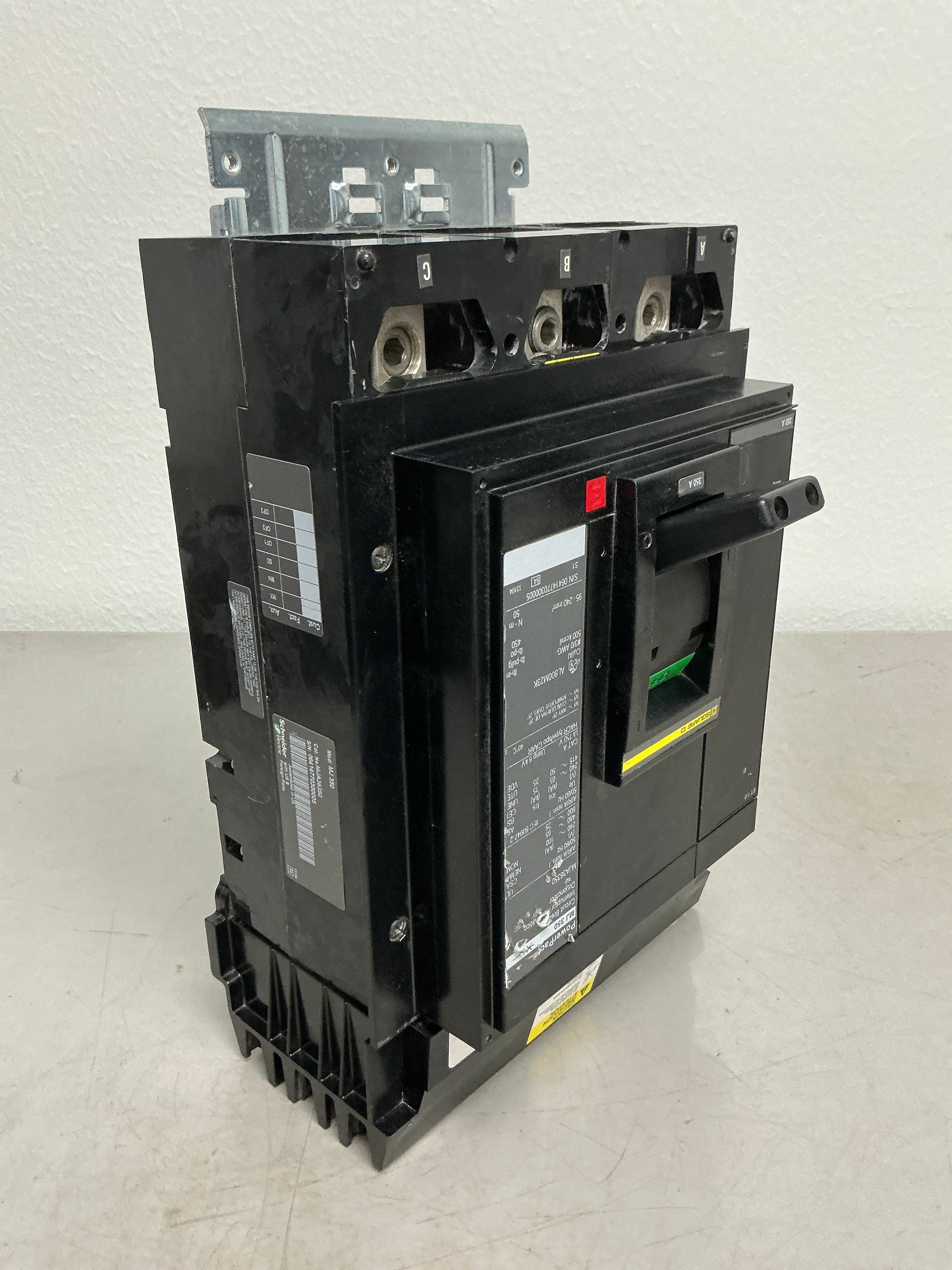 Used Square D MJA36350 3 Pole, 350 Amps, 600 Volts