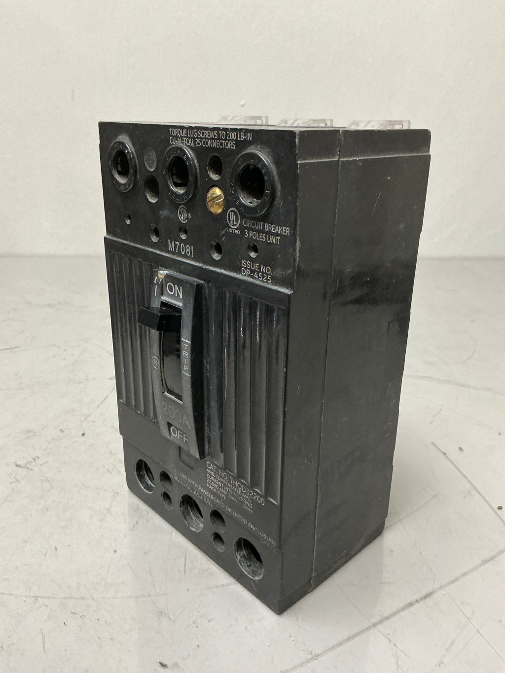 Used THQD32200 3 Pole, 200 Amps, 240 Volts Circuit Breaker
