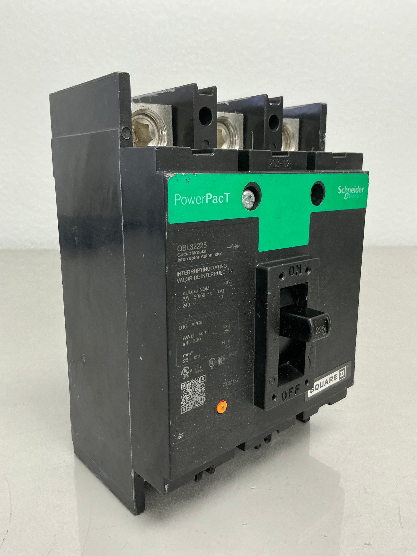 Used Square D QBL32225 225 Amps, 240 Vac, Circuit Breaker