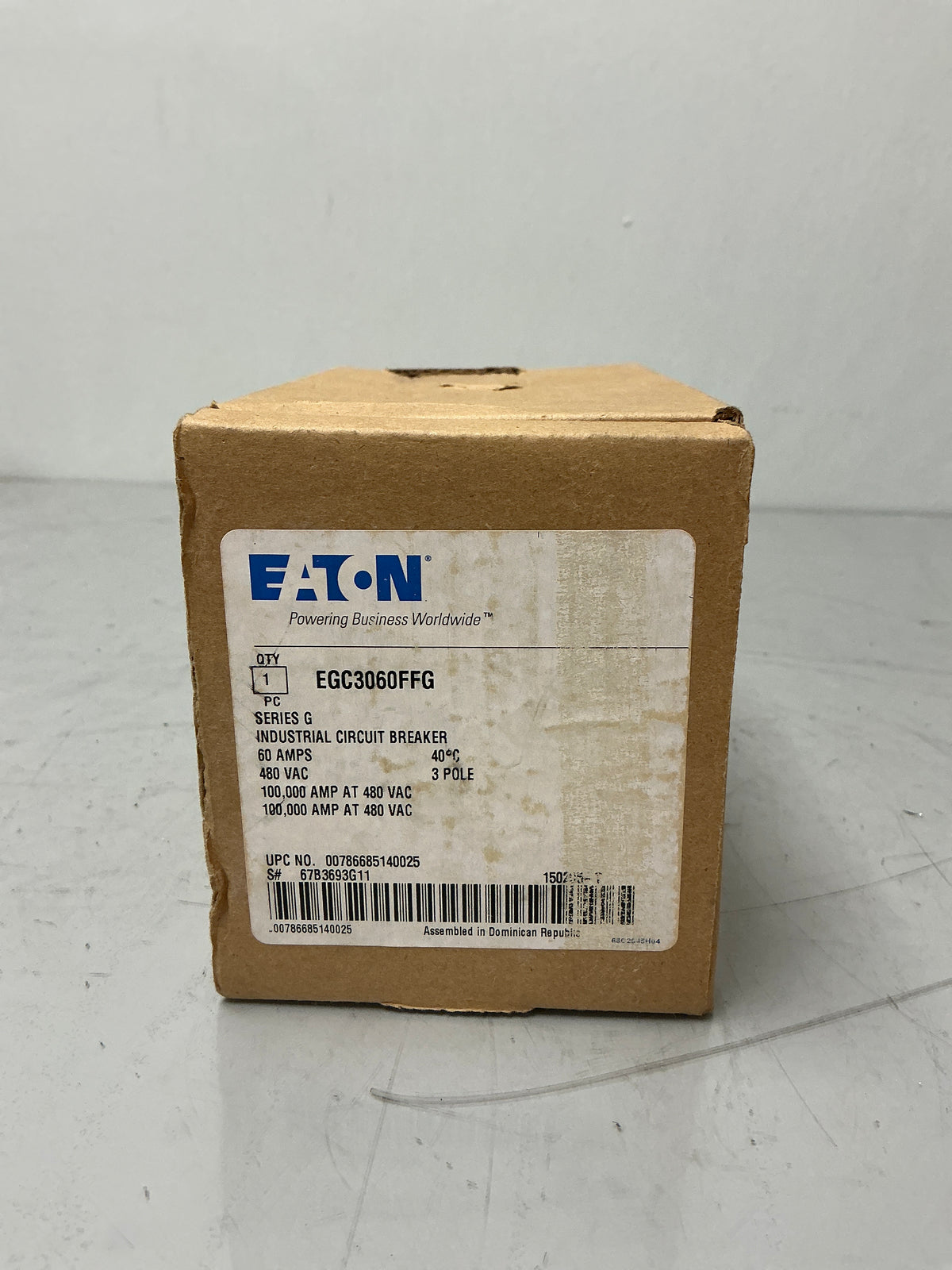 New Eaton EGC3060FFG 3 Pole, 60 Amps, 480 Volt, Circuit Breaker