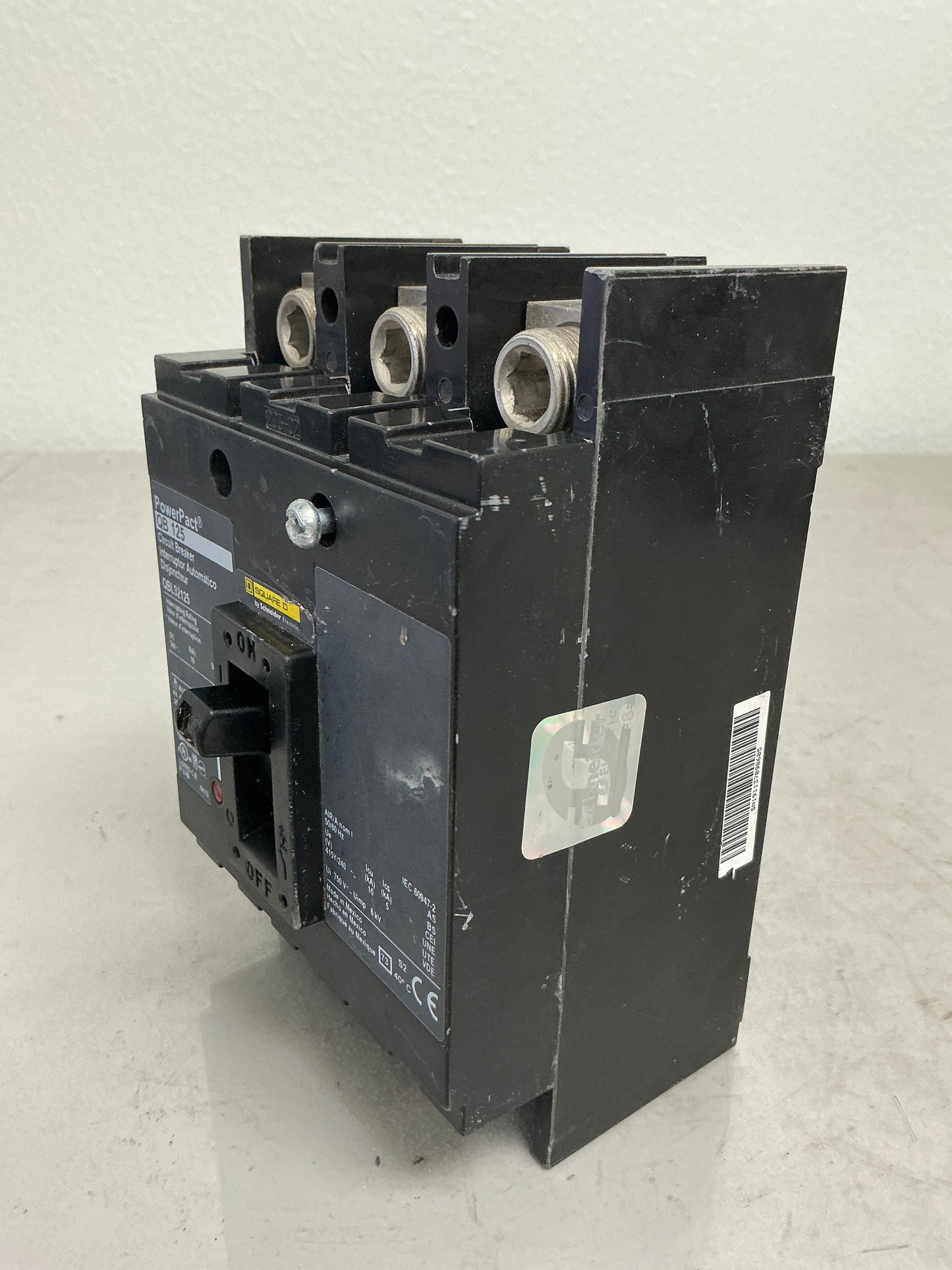 Used Square D QBL32125 3 Poles, 125 Amps, 240 Volts