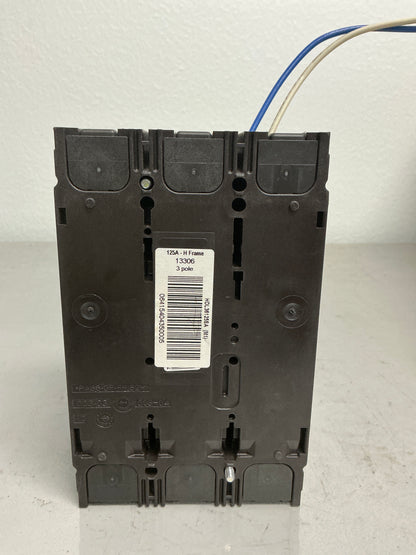 Used Square D HDL36125SA 3 Pole, 125 Amps, 600 Volts