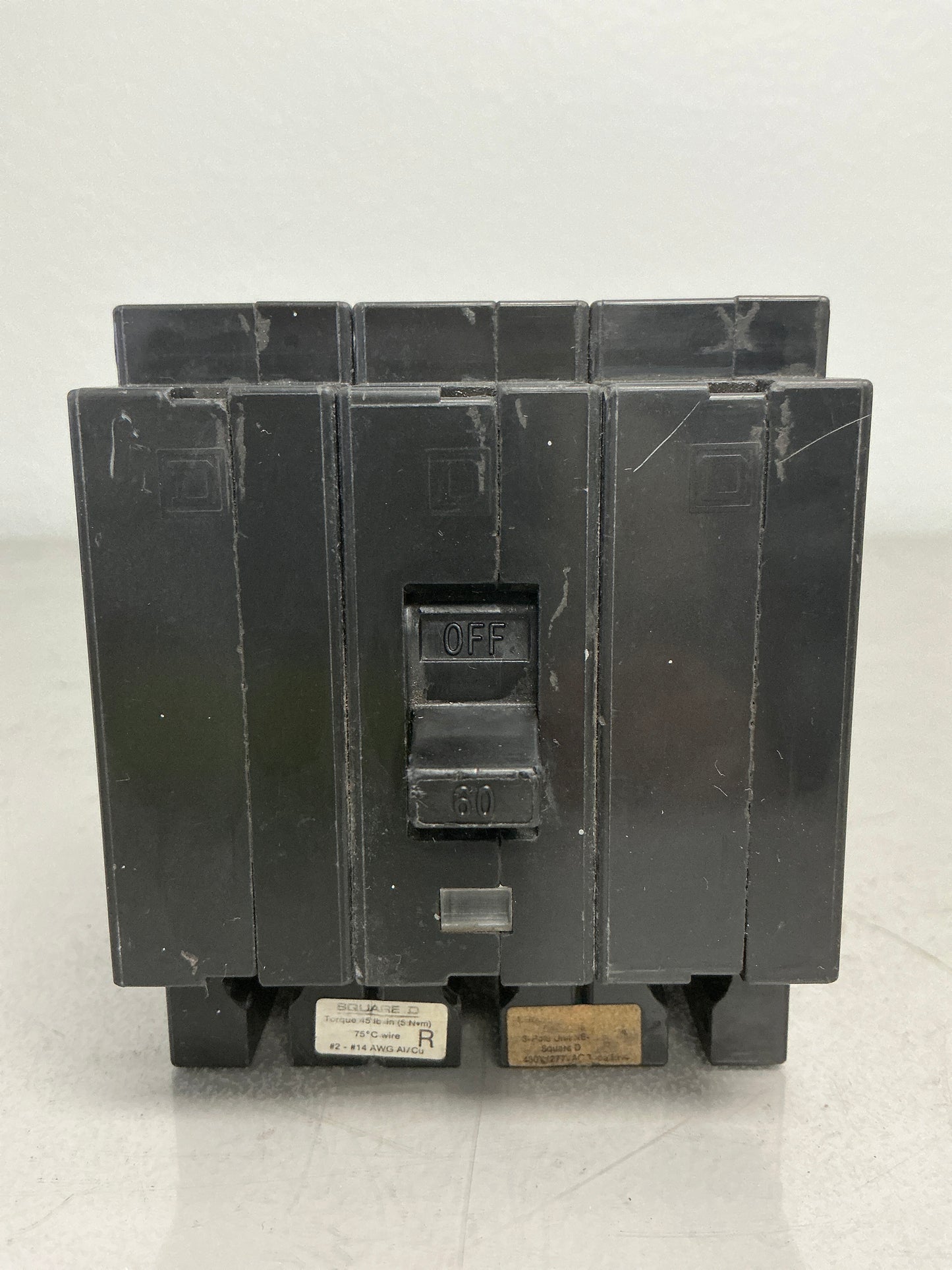 Used Square D EH34060 3 Pole, 60 Amps, 480 Volts