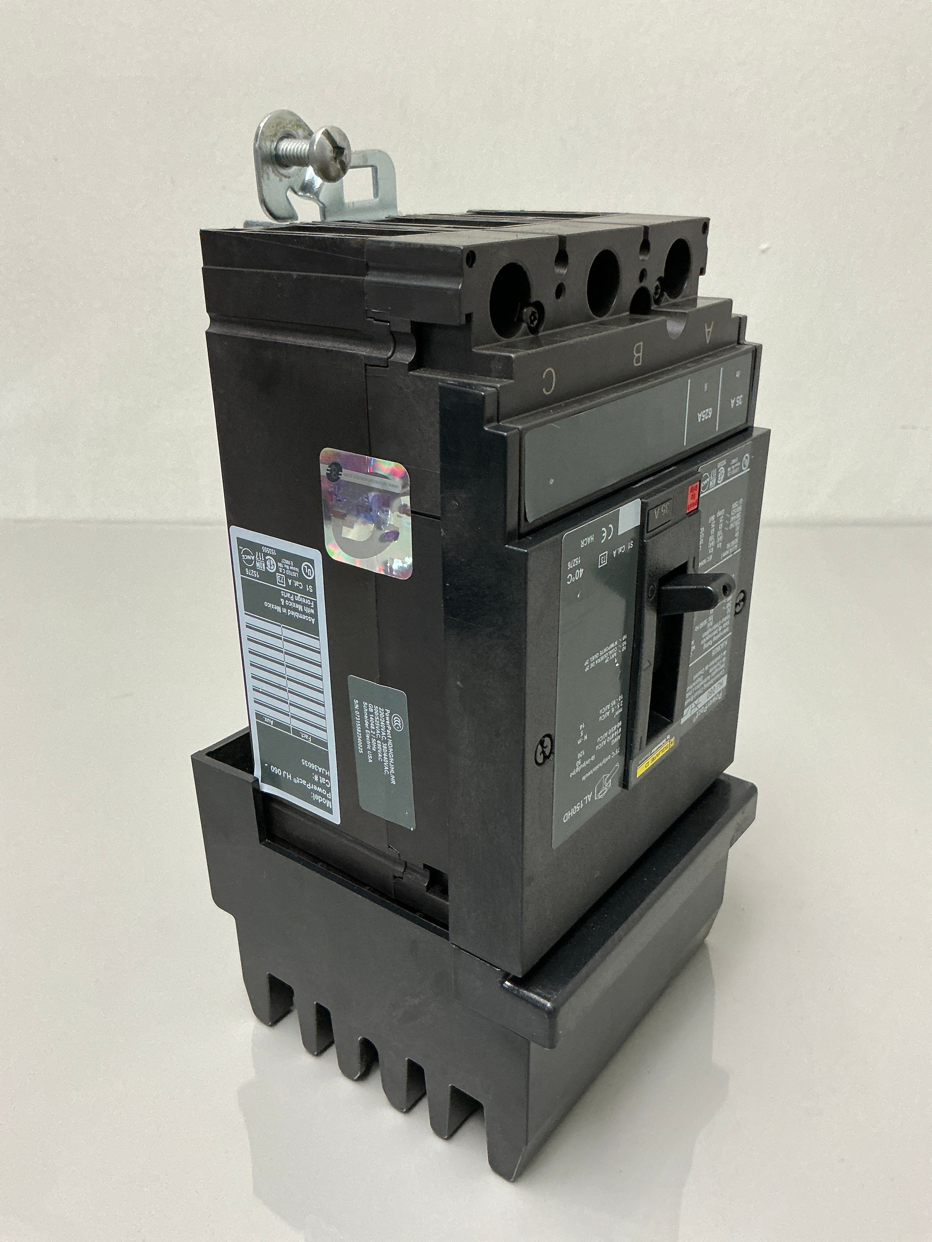 Used Square D HJA36035 3 Pole, 35 Amps, 600 Volts Circuit Breaker