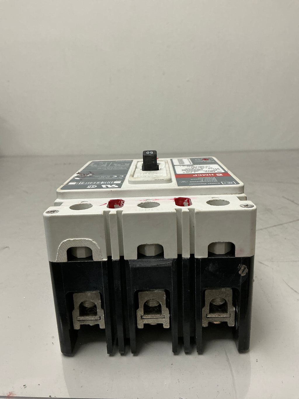 Used Cutler-Hammer HMCPE050K2 3 Pole, 50 Amps, 480 Volts Circuit Breaker