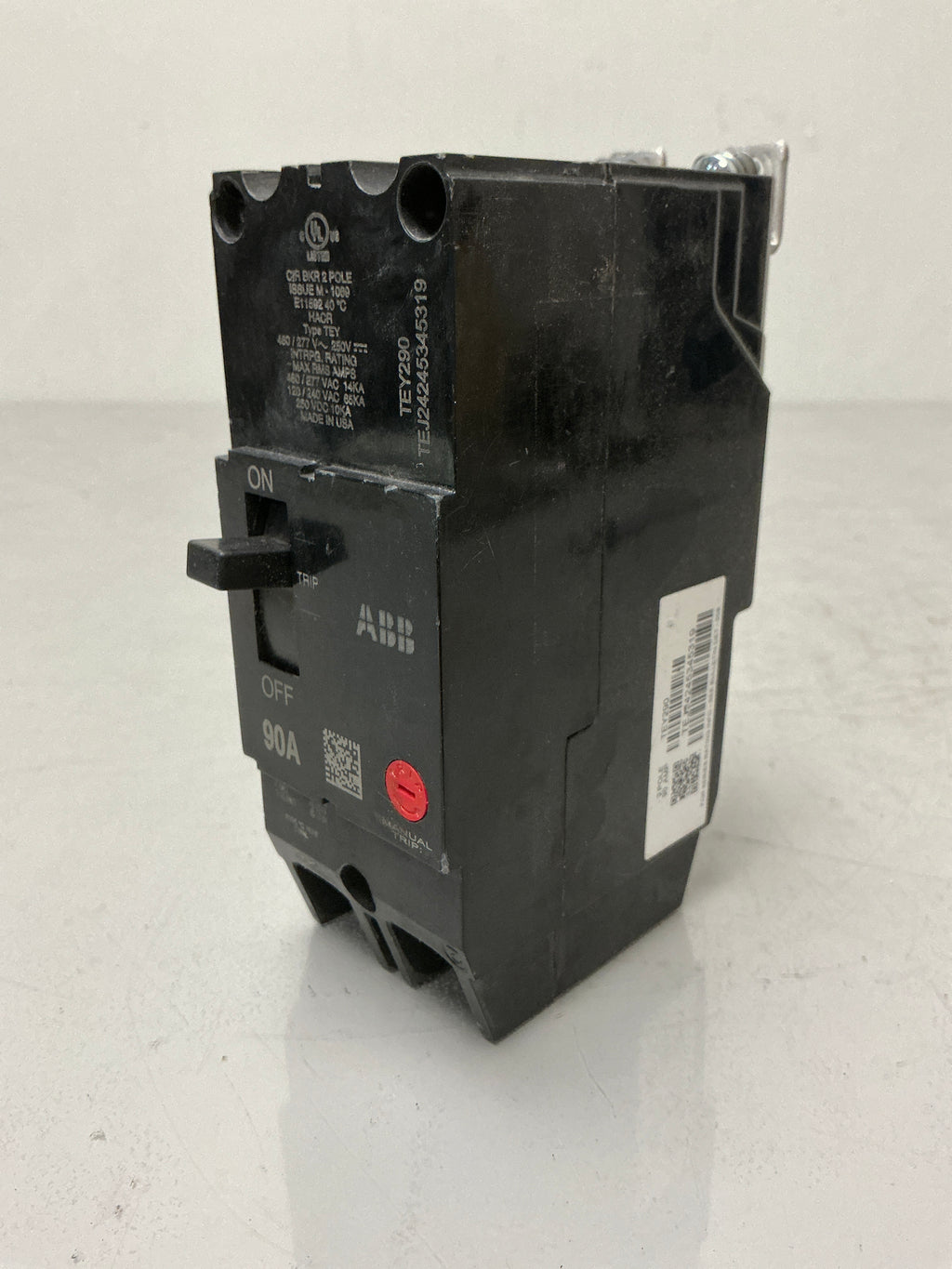 Used ABB TEY290 2 Pole, 90 Amps, 480 Volts Circuit Breaker