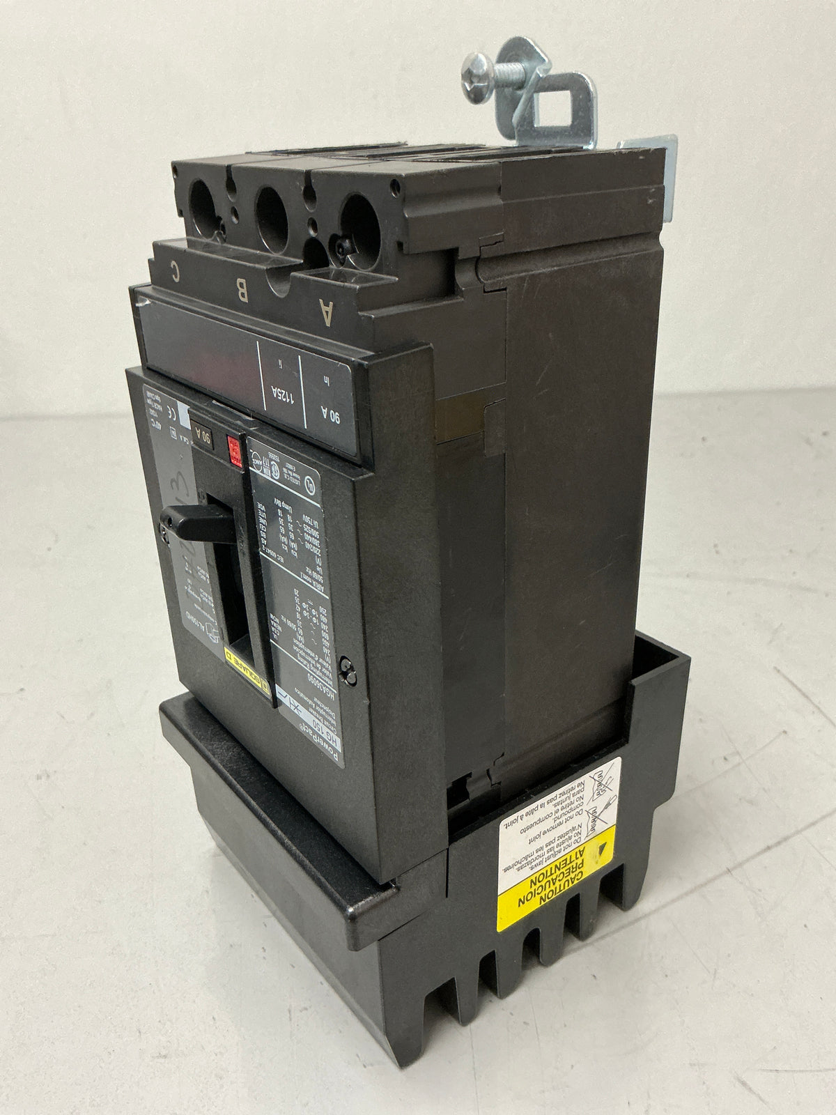 Used Square D HGA36090 3 Pole, 90 Amps, 600 Volts Circuit Breaker