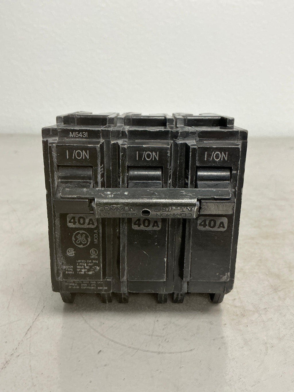 Used THQL32040 3 Pole, 40 Amps, 240 Volts