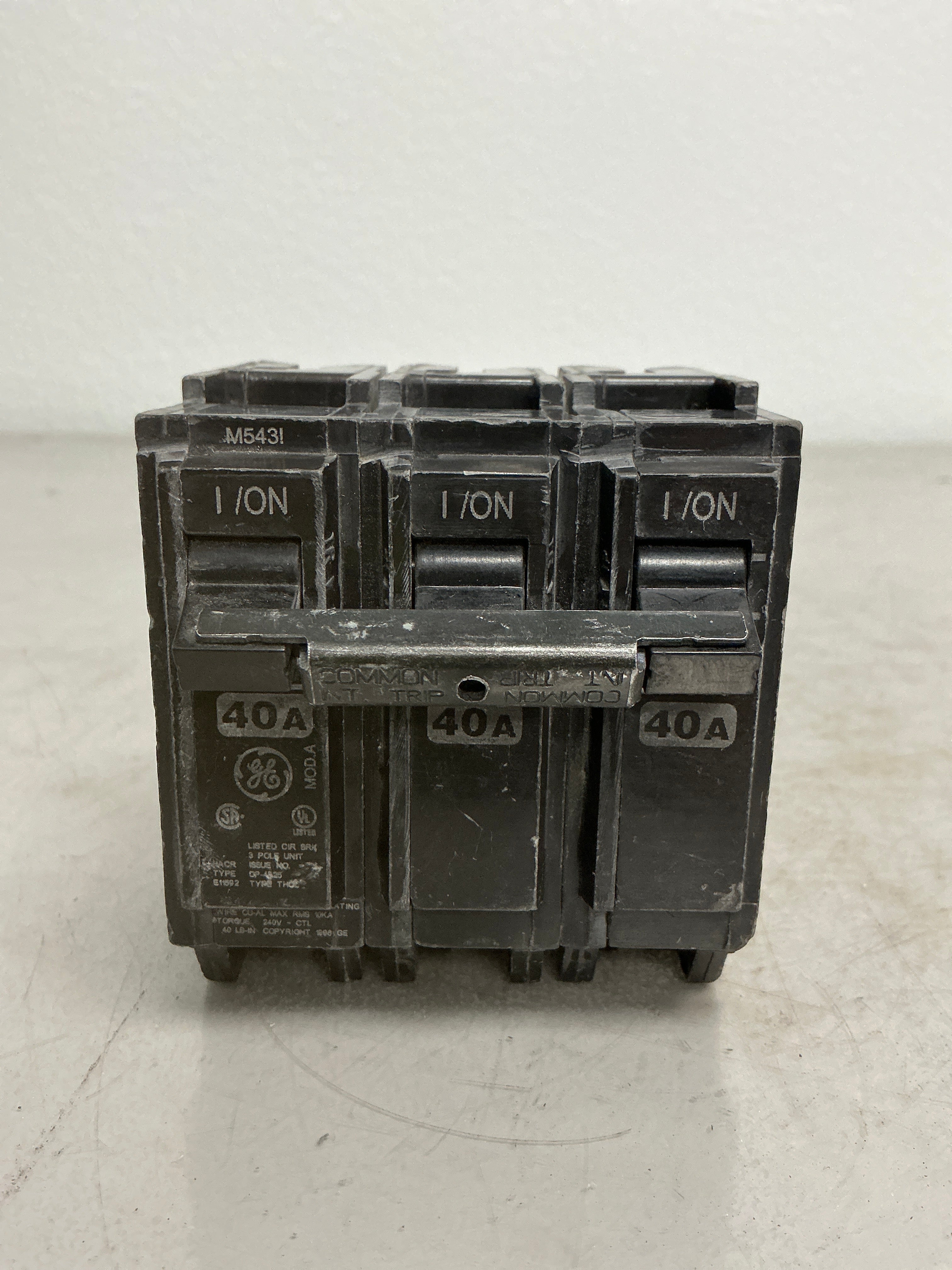 Used THQL32040 3 Pole, 40 Amps, 240 Volts