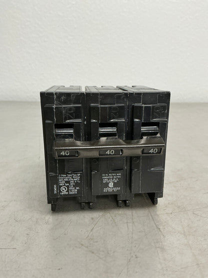 Used Siemens Q340 3 Pole, 40 Amps, 240 Volts