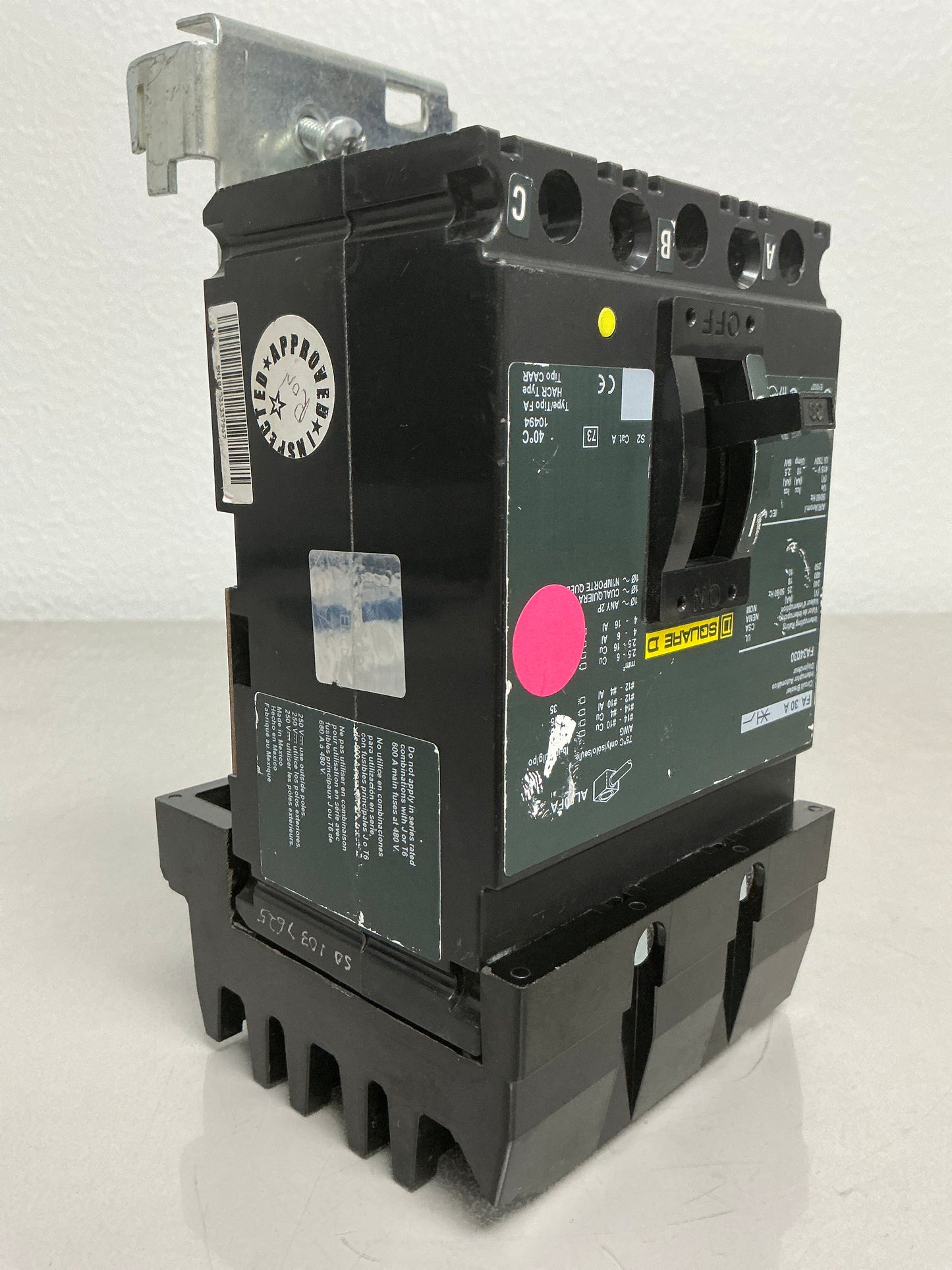 *CHIPPED* Used Square D FA34030 3 Pole, 480 Volts, 30 Amps