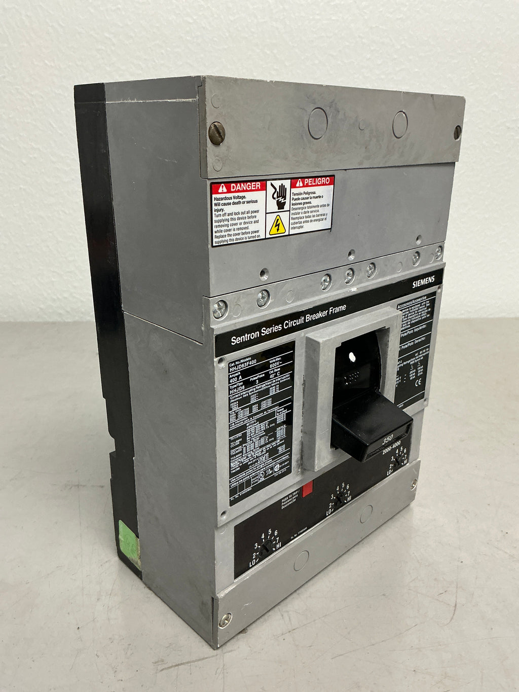 Used Siemens HHJD63B350 3 Pole, 350 Amps, 600 Volts