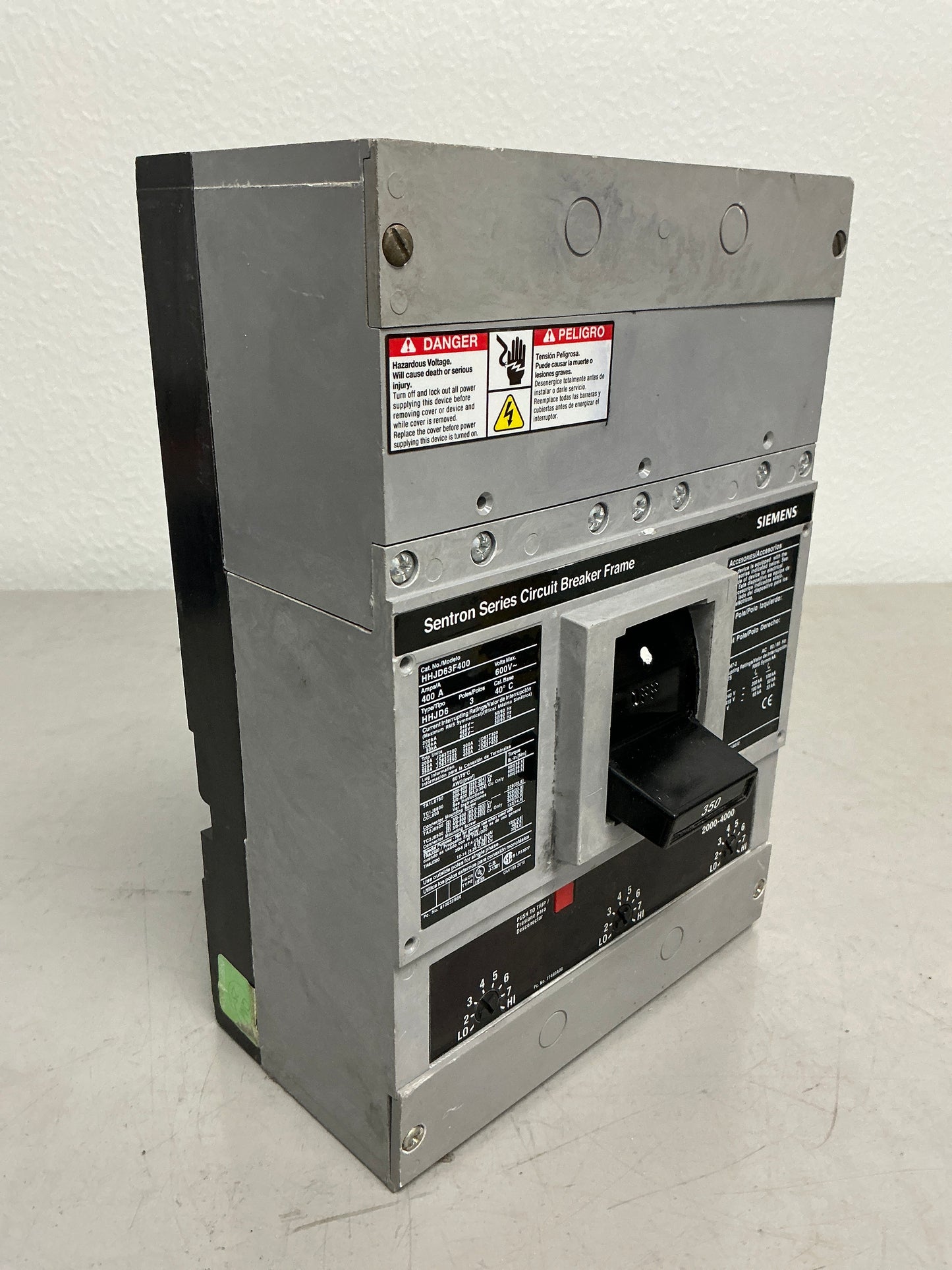 Used Siemens HHJD63B350 3 Pole, 350 Amps, 600 Volts