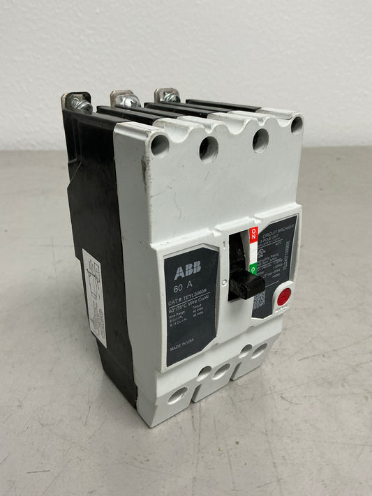 Used ABB TEYL3060B 3 Pole, 60 Amps, 480 Volts