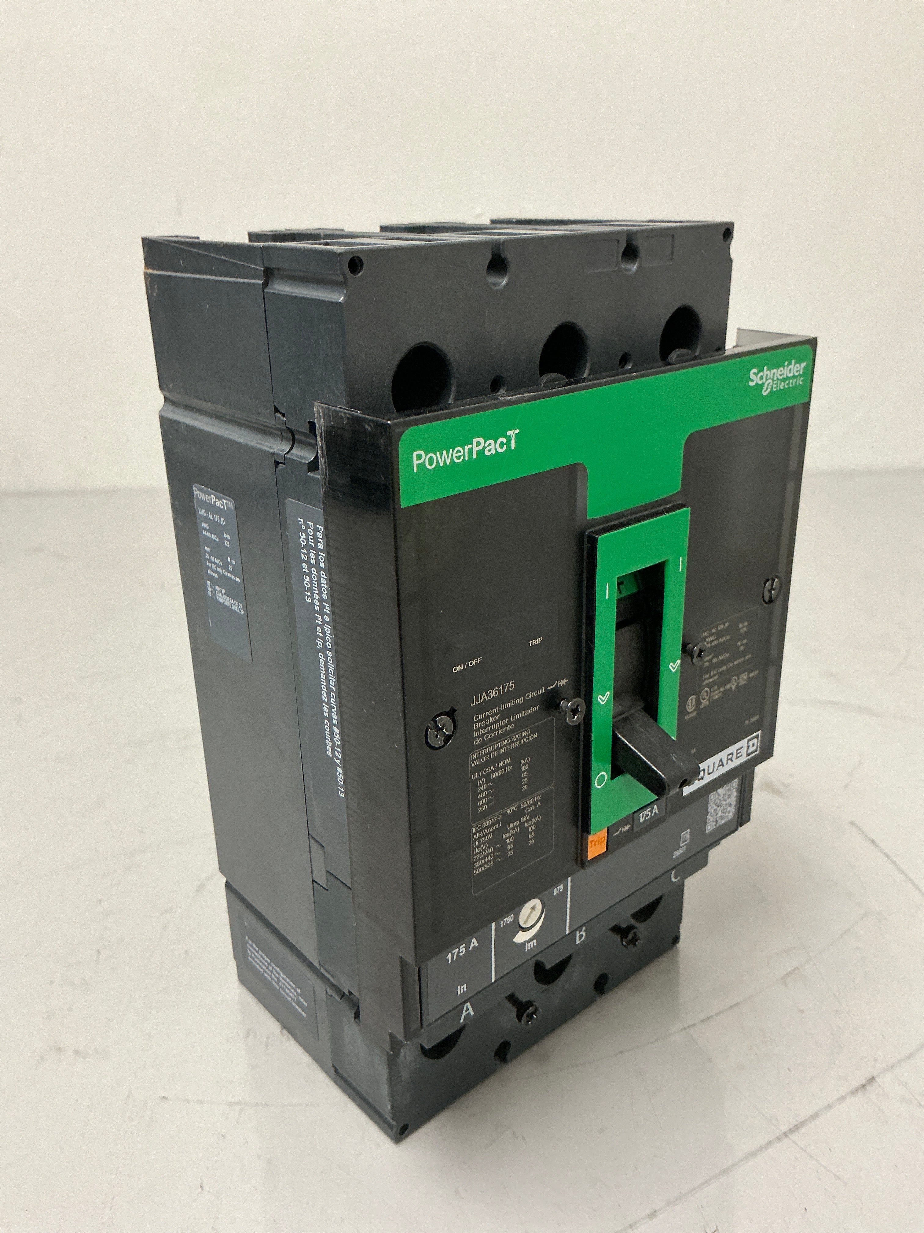 New Square D PARTS ONLY JJA36175 3 Pole, 175 Amps, 600 Volts Circuit Breaker