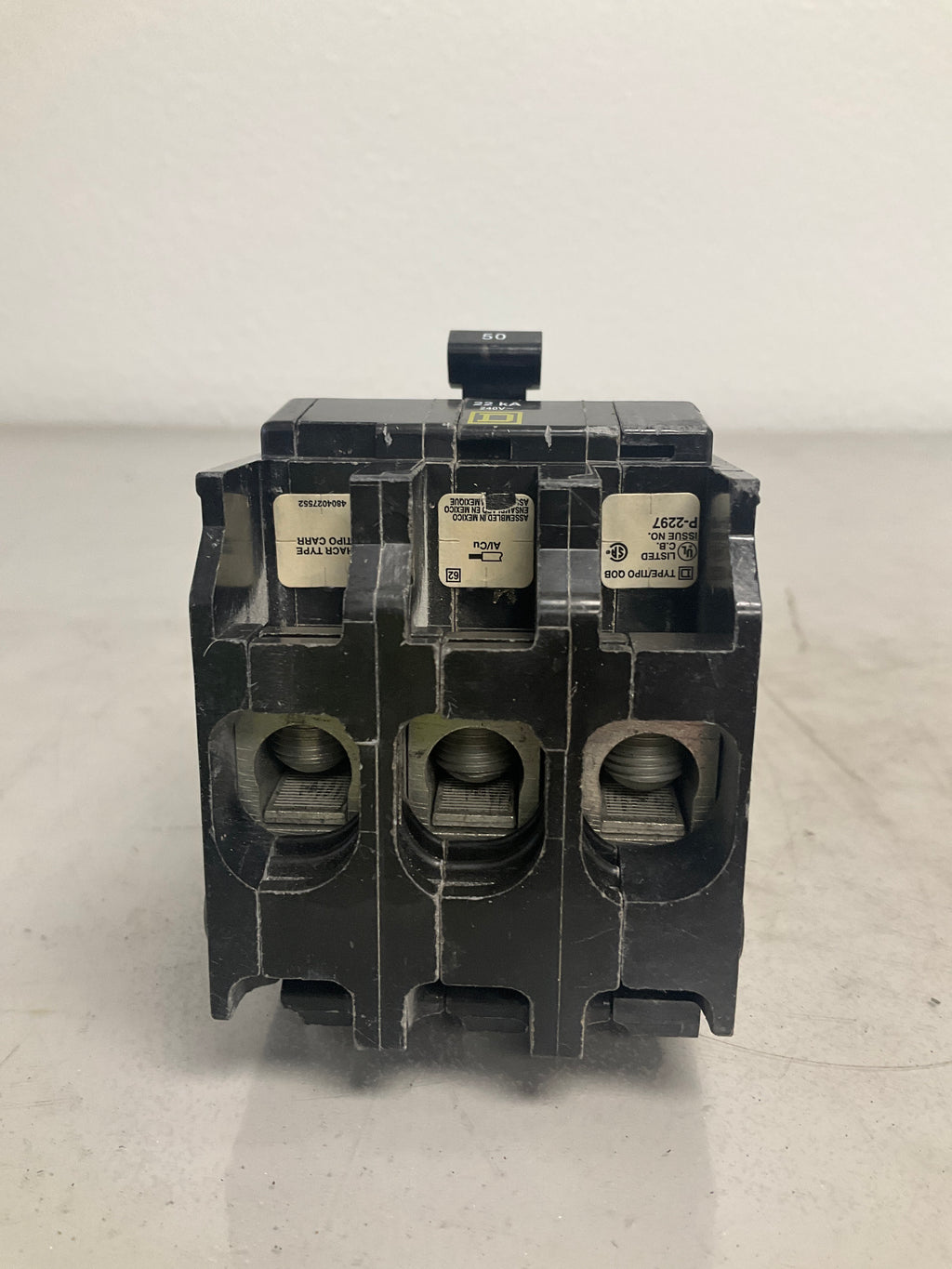 Used Square D QOB350VH 3 Pole, 50 Amps, 240 Volts