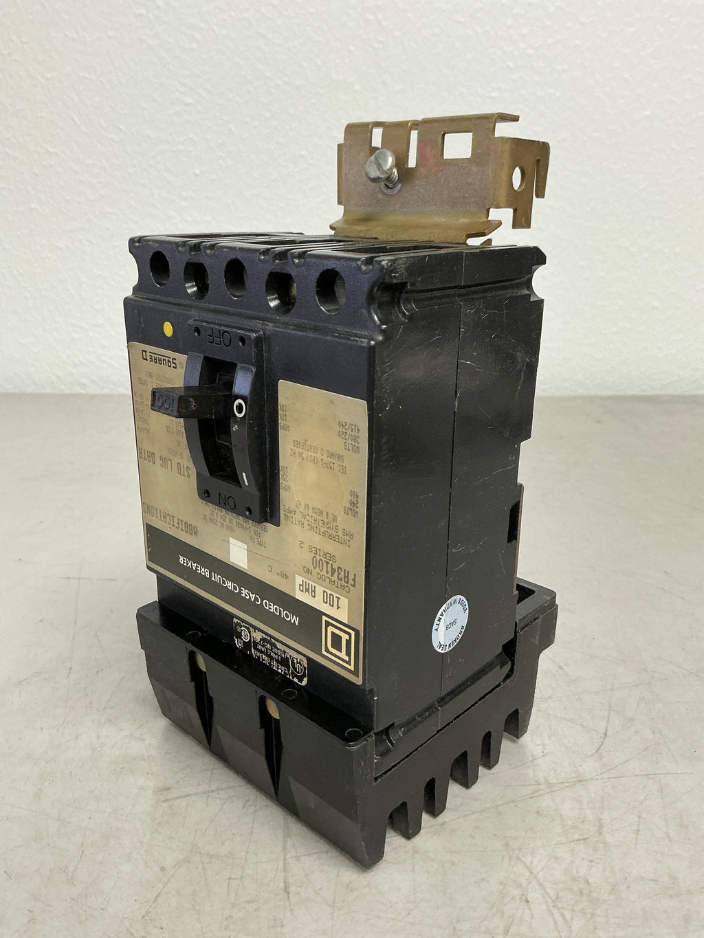 Used Square D FA34100 3 Pole, 100 Amps Circuit Breaker