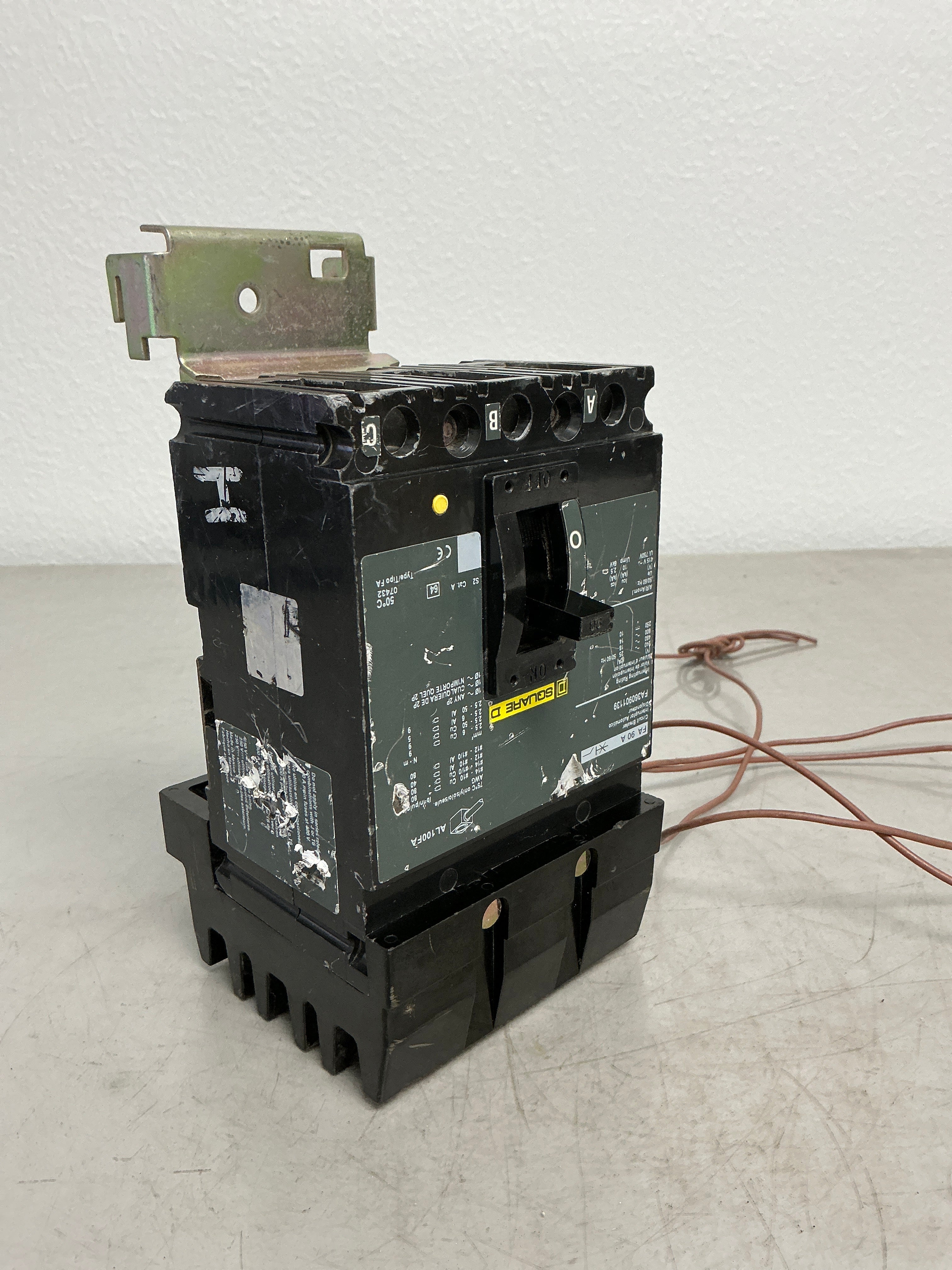 Used Square D FA360901139 3 Pole, 90 Amps Circuit Breaker
