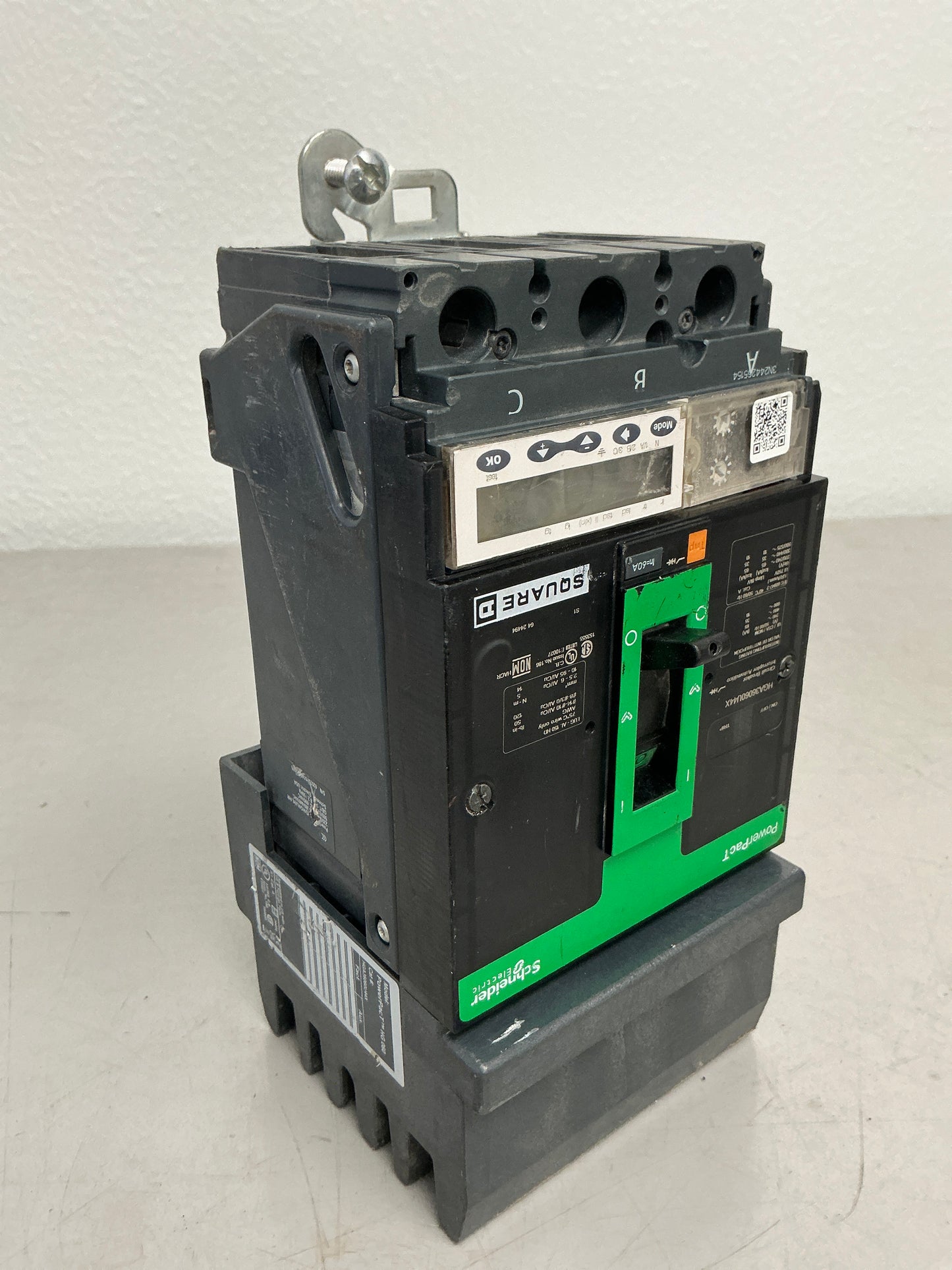 Used Square D HGA36060U44X 3 Pole, 60 Amps, 600 Volts