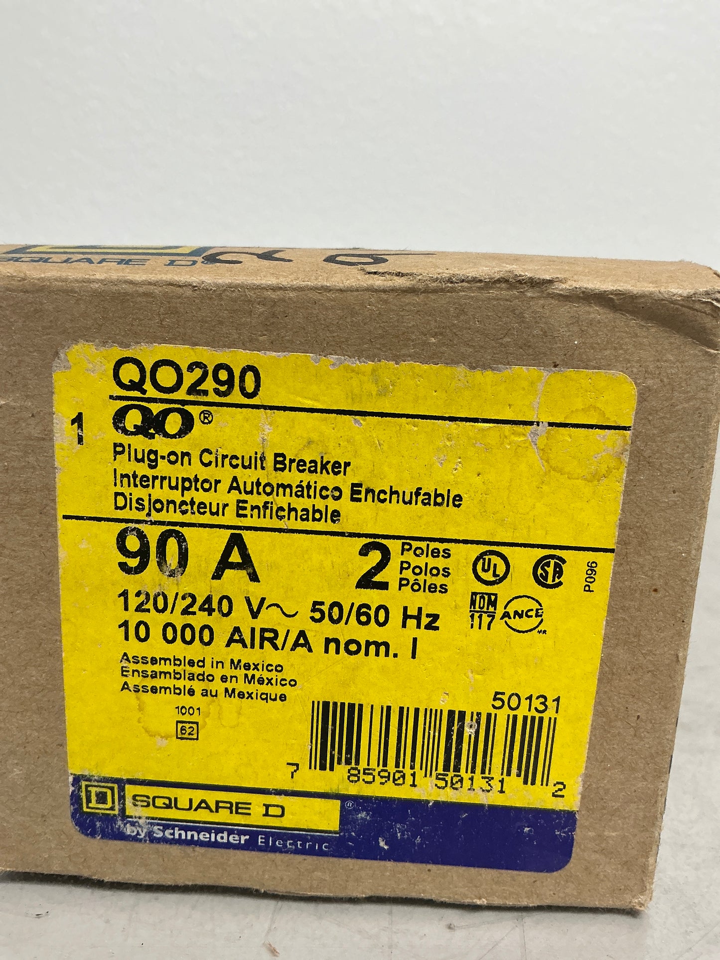 New Square D QO290 2 Pole, 90 Amps, 240 Volts