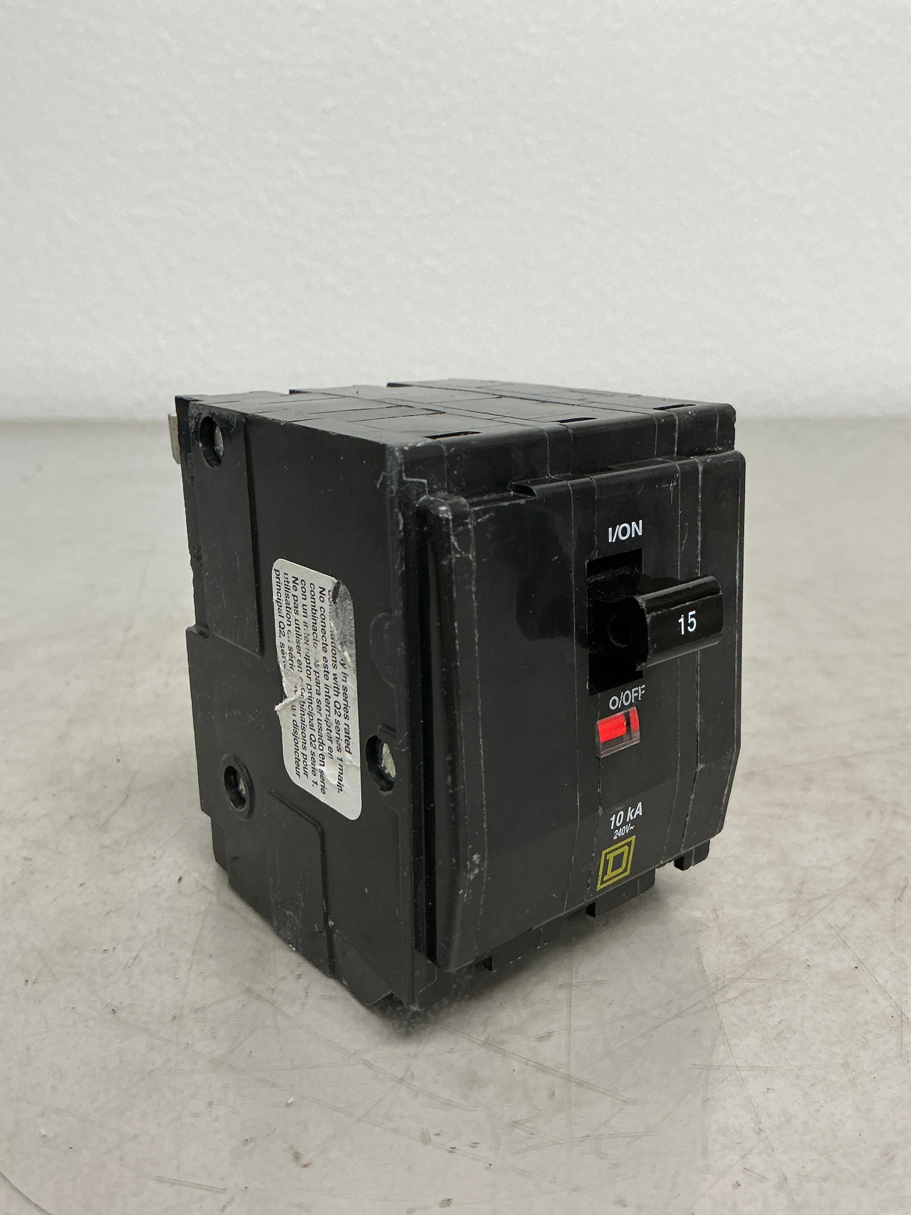 Used Square D QO315 3 Pole, 15 Amps, 240 Volts