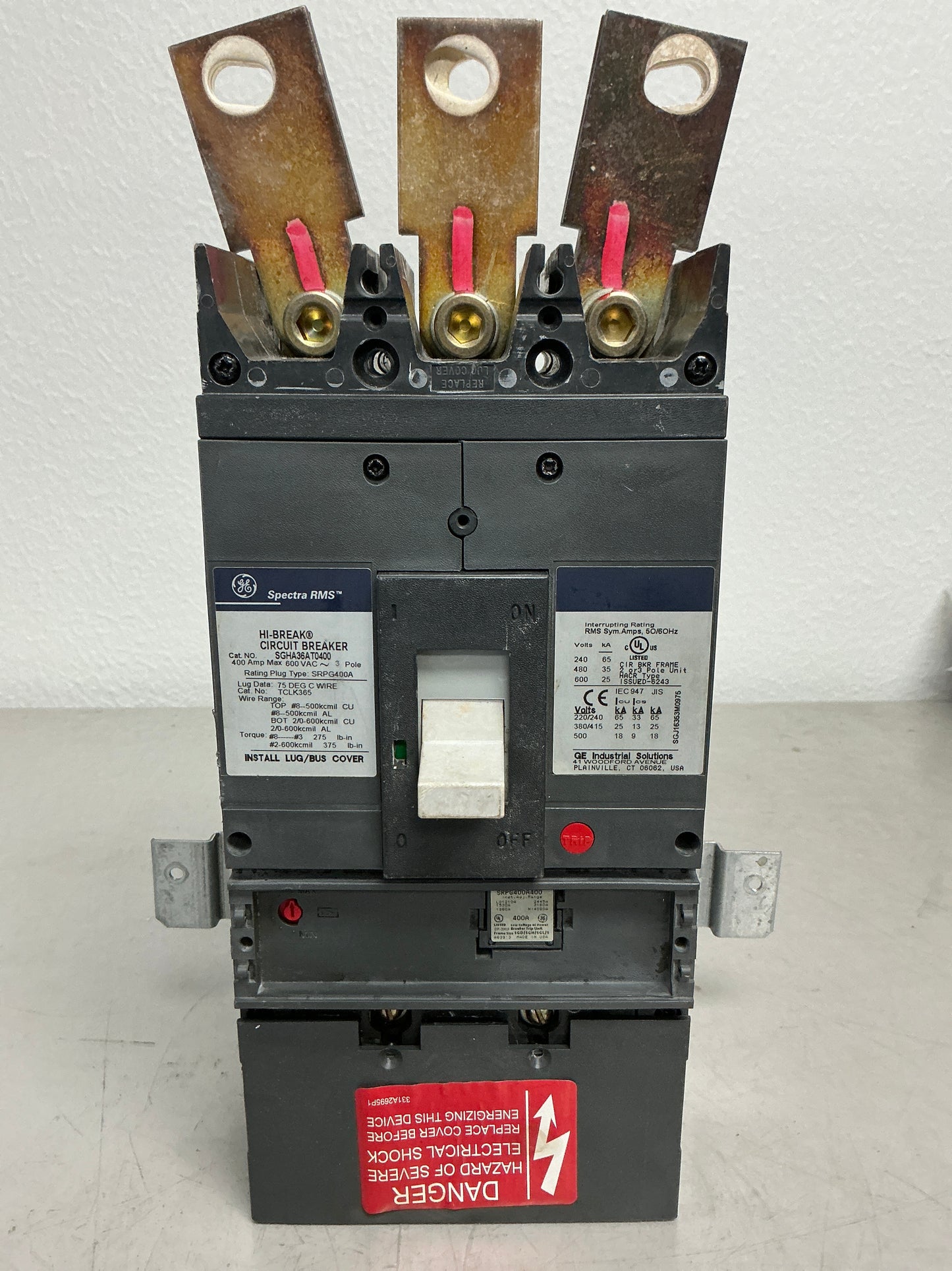 New SGHA36AT0400 3 Pole, 400 Amps, 600 Volts