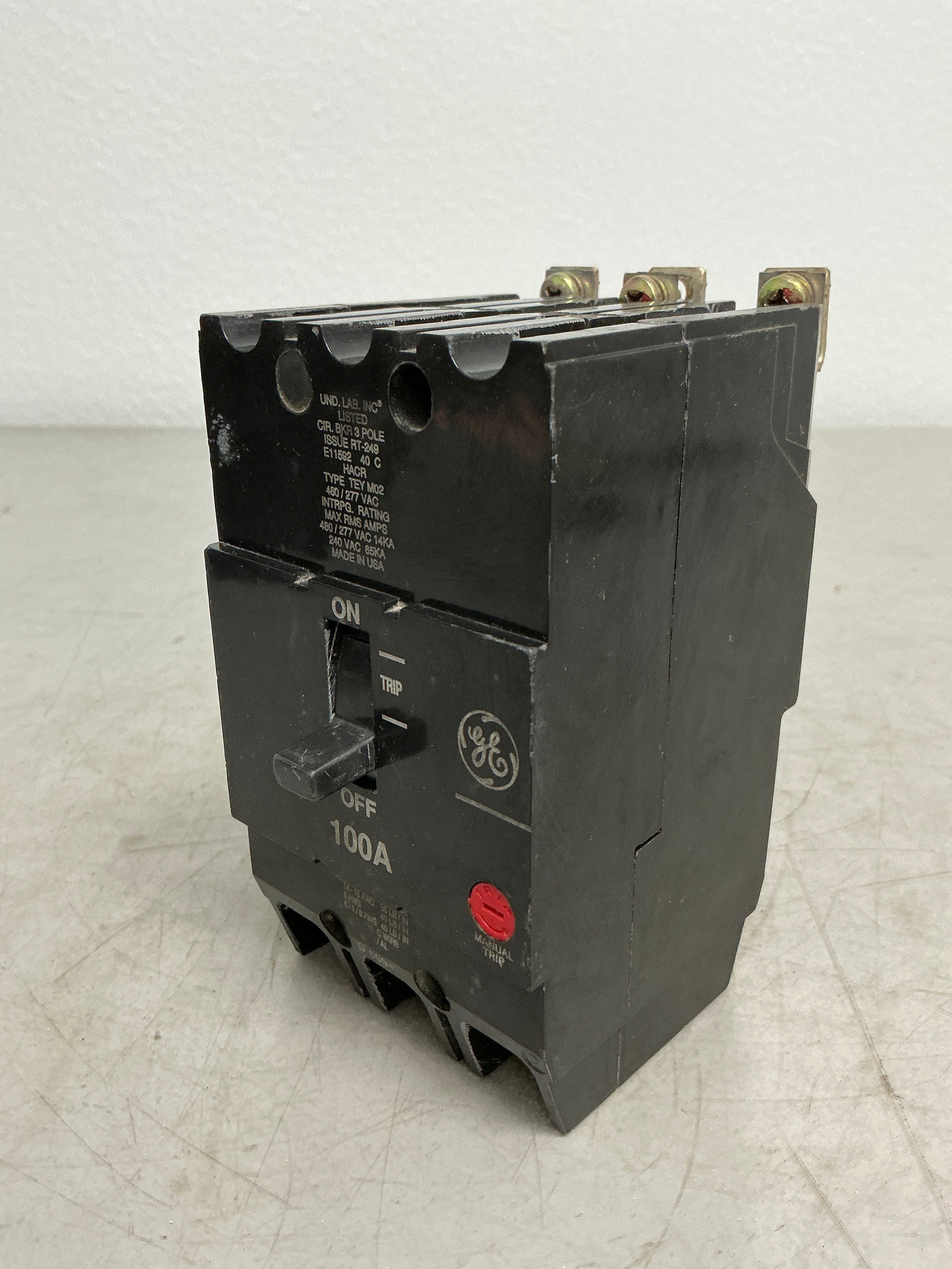 Used TEY3100 3 Pole, 100 Amps, 480 Volts Circuit Breaker