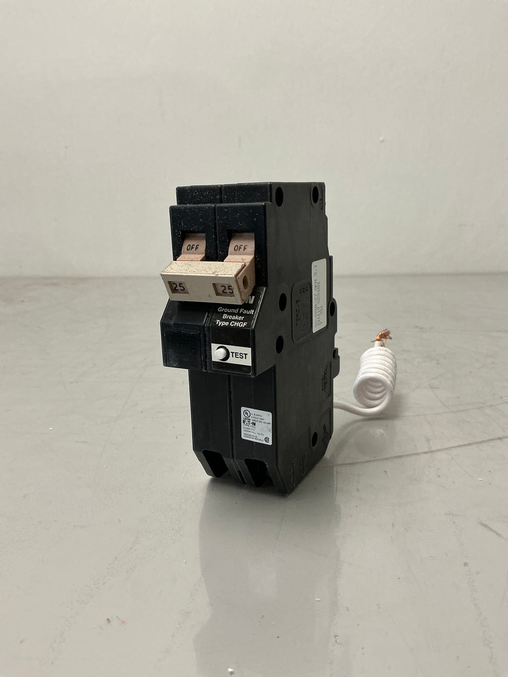 New Eaton CHN225GF 2 Pole, 25 Amps, 120/240 Volt Circuit Breaker