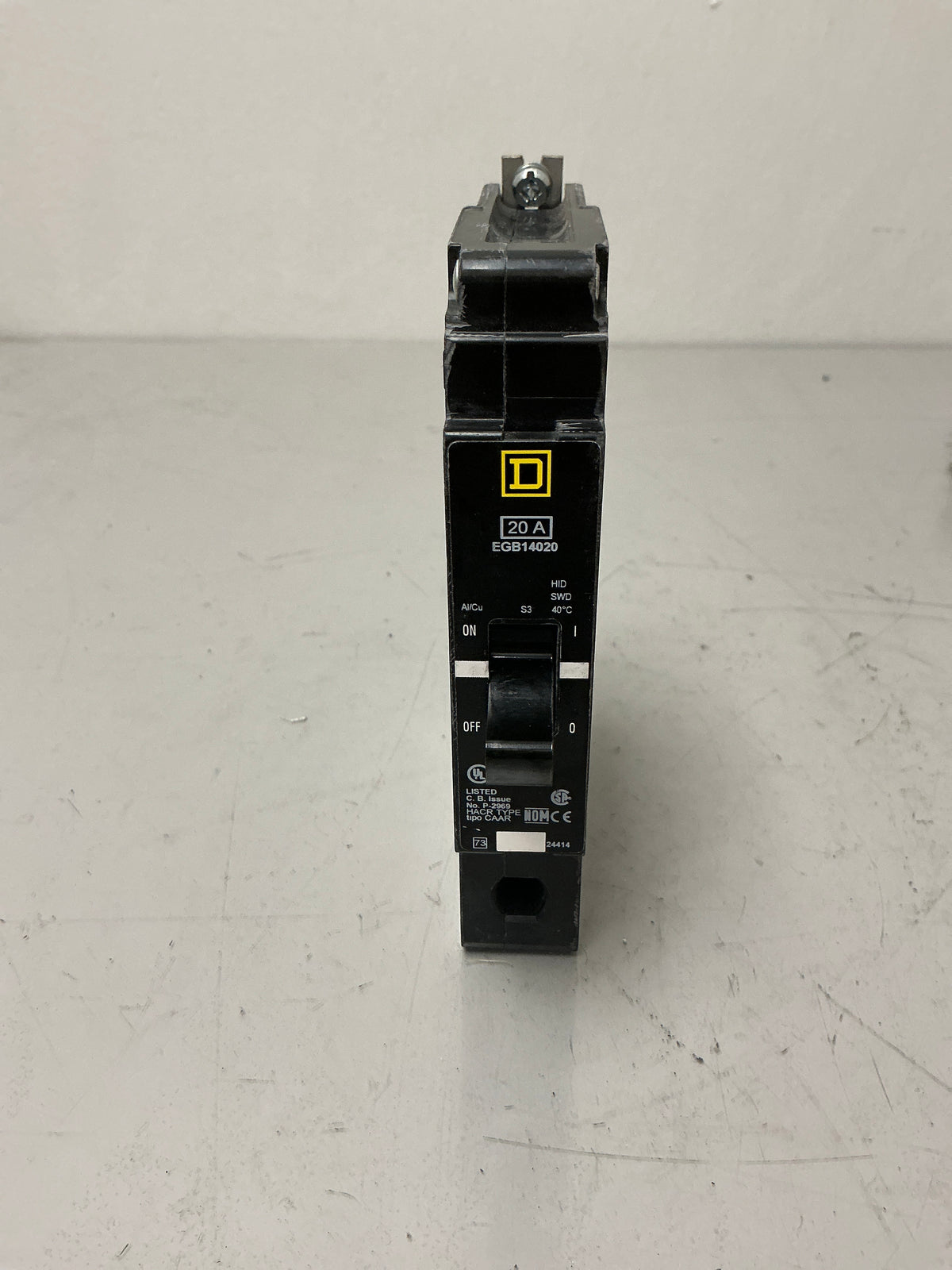 Used Square D EGB14020, 1 Pole, 20 Amps, 120 Volts Circuit Breaker