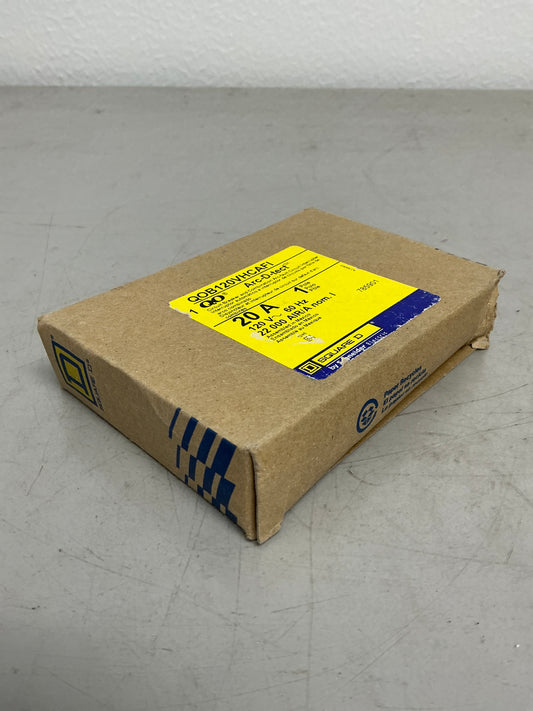New Square D QOB120VHCAFI 1 Pole, 20 Amps, 120 Volts