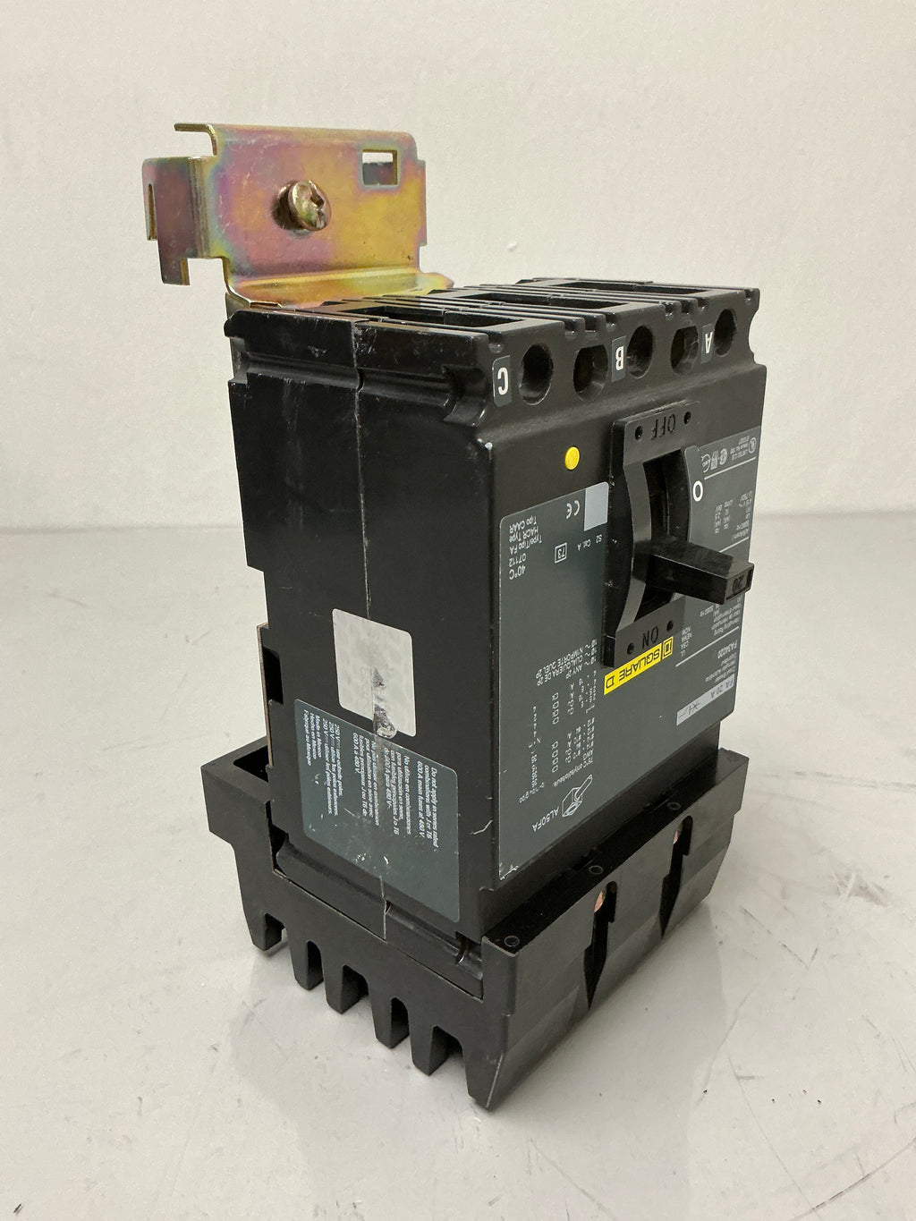 Used Square D FA34020 3 Pole, 20 Amps, 480 Volts Circuit Breaker