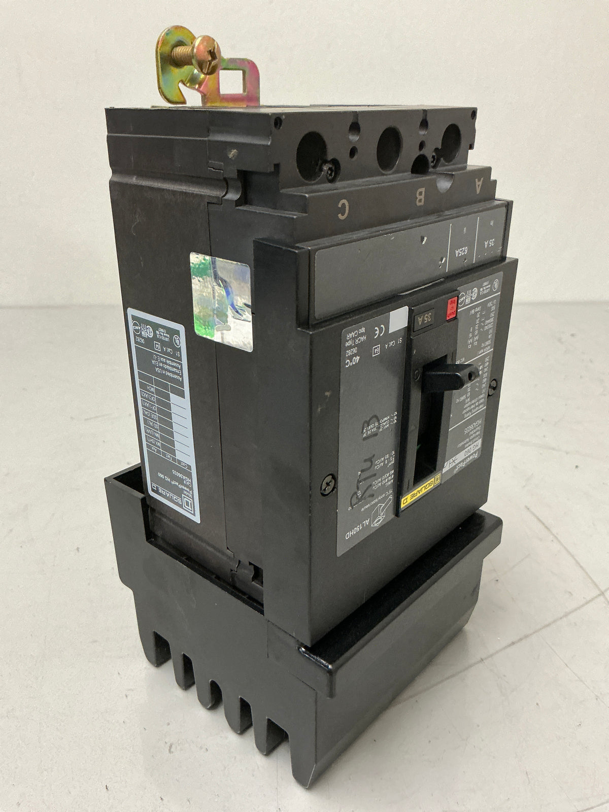 Used Square D HGA36035 3 Pole, 35 Amps, 480 Volts Circuit Breaker