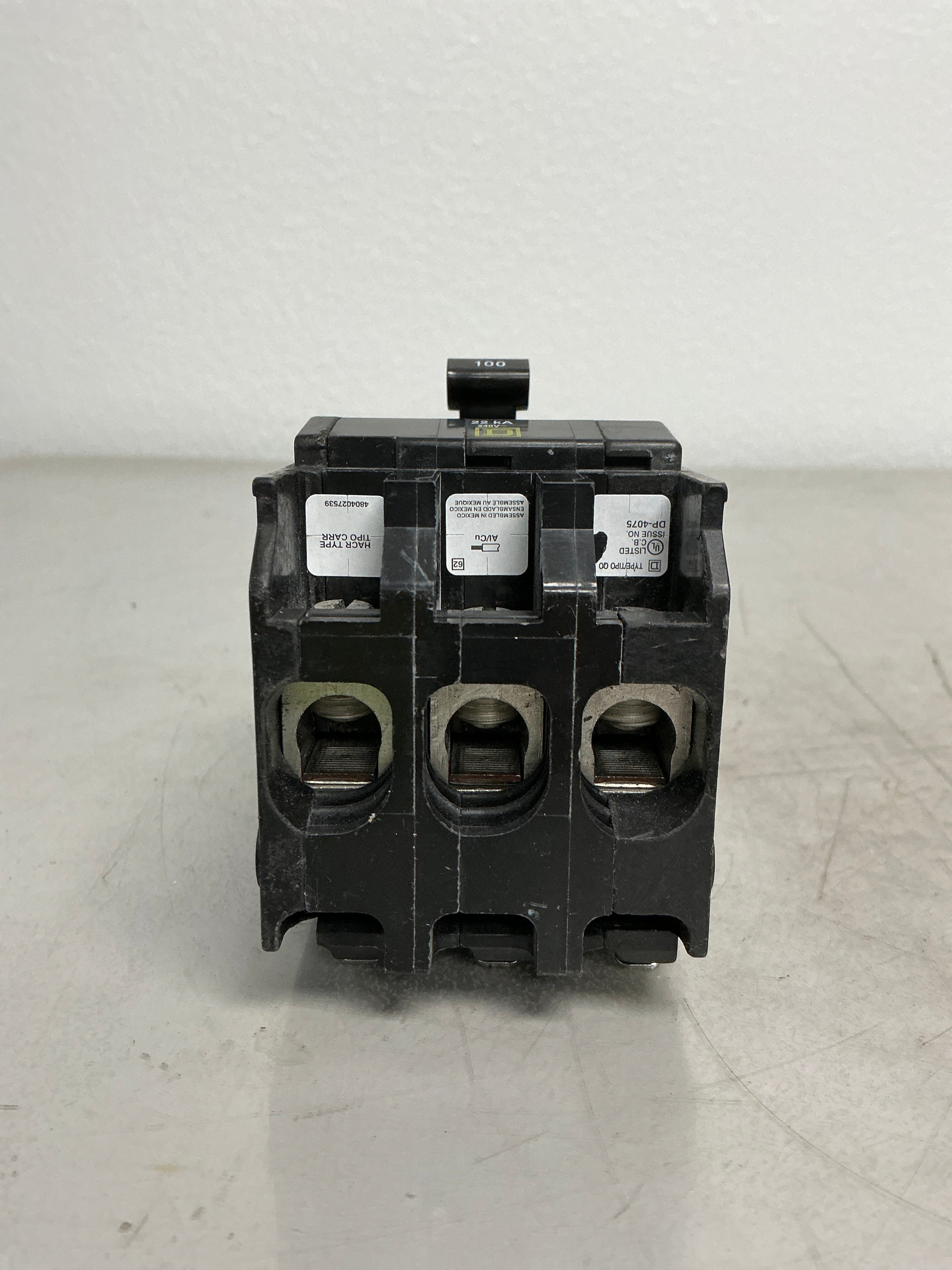 Used Square D QO3100VH 3 Pole, 100 Amps, 240 Volts