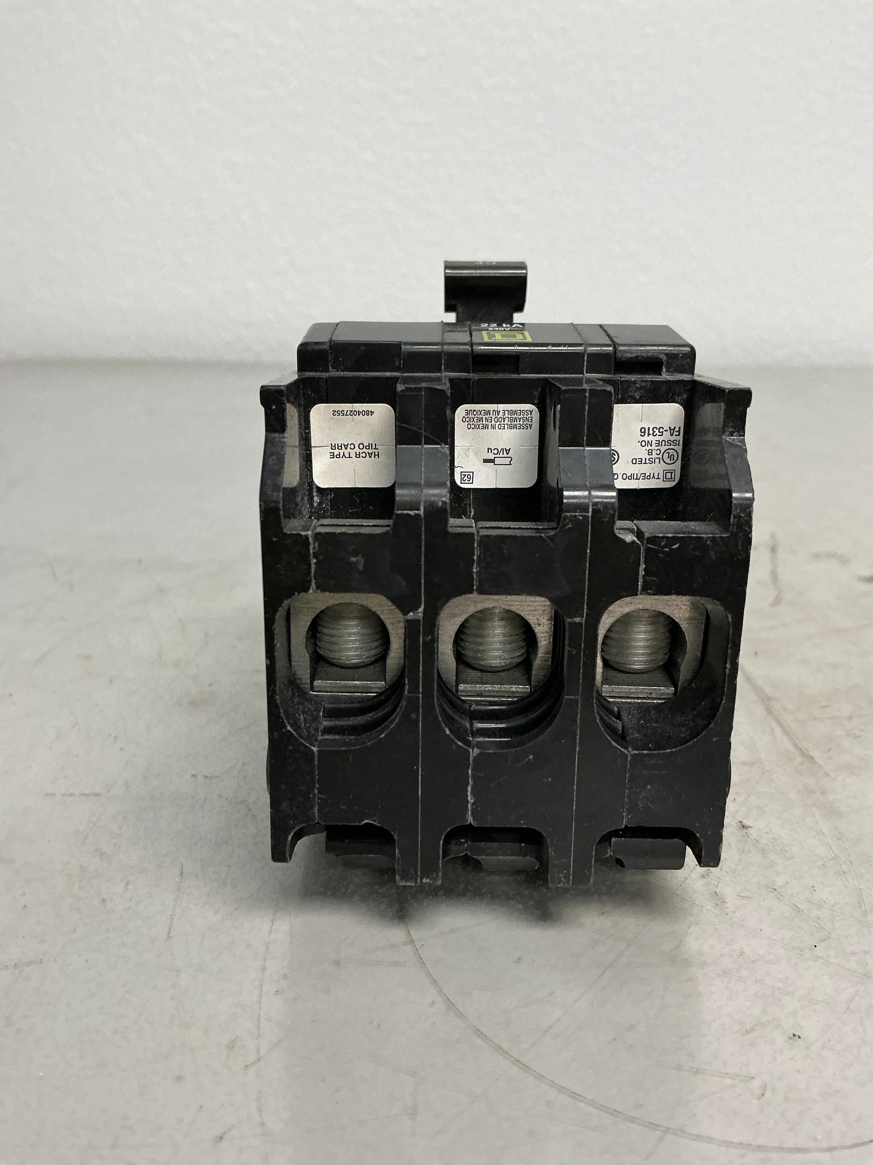 Used Square D QOB340VH 3 Pole, 40 Amps, 240 Volts