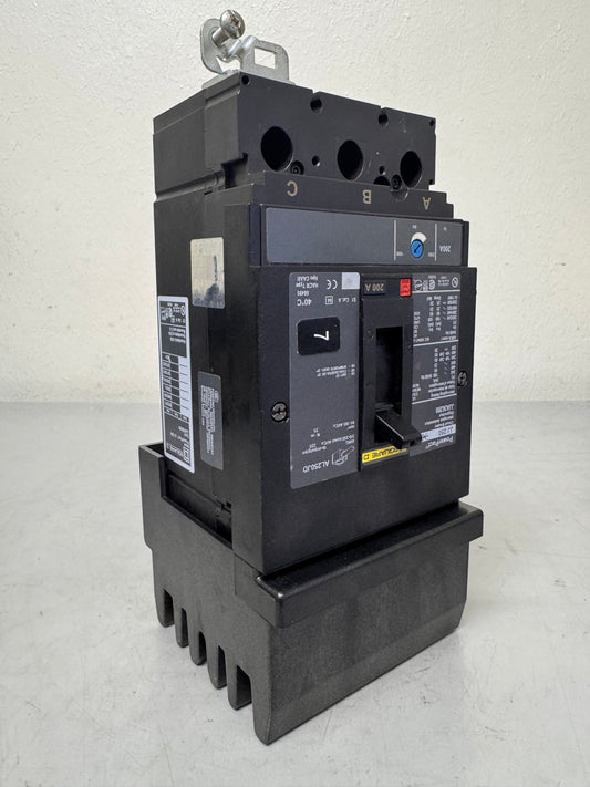 Used Square D JJA36200 200 Amp, 3 Pole, 600 Volt Breaker