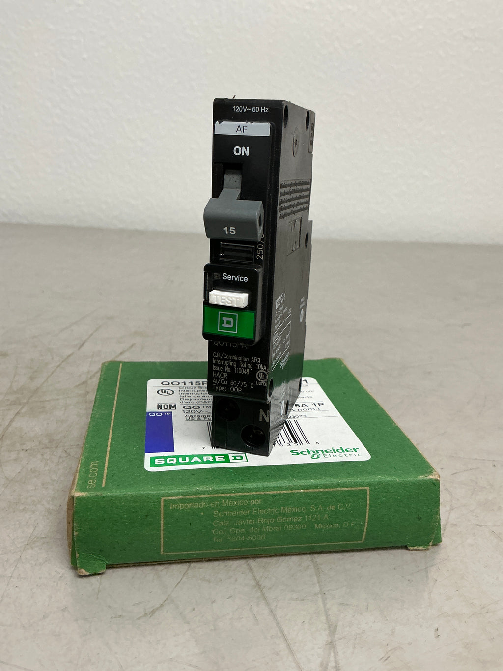 New Square D QO115PAF 1 Pole, 15 Amps, 120 Volts Circuit Breaker